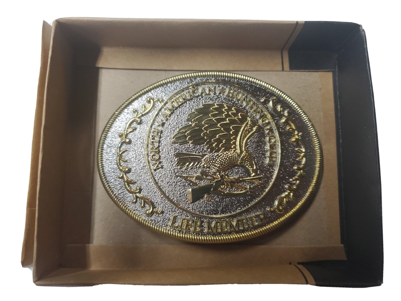 North American Hunting Club, Lifetime Member Belt Buckle Excellent Condition