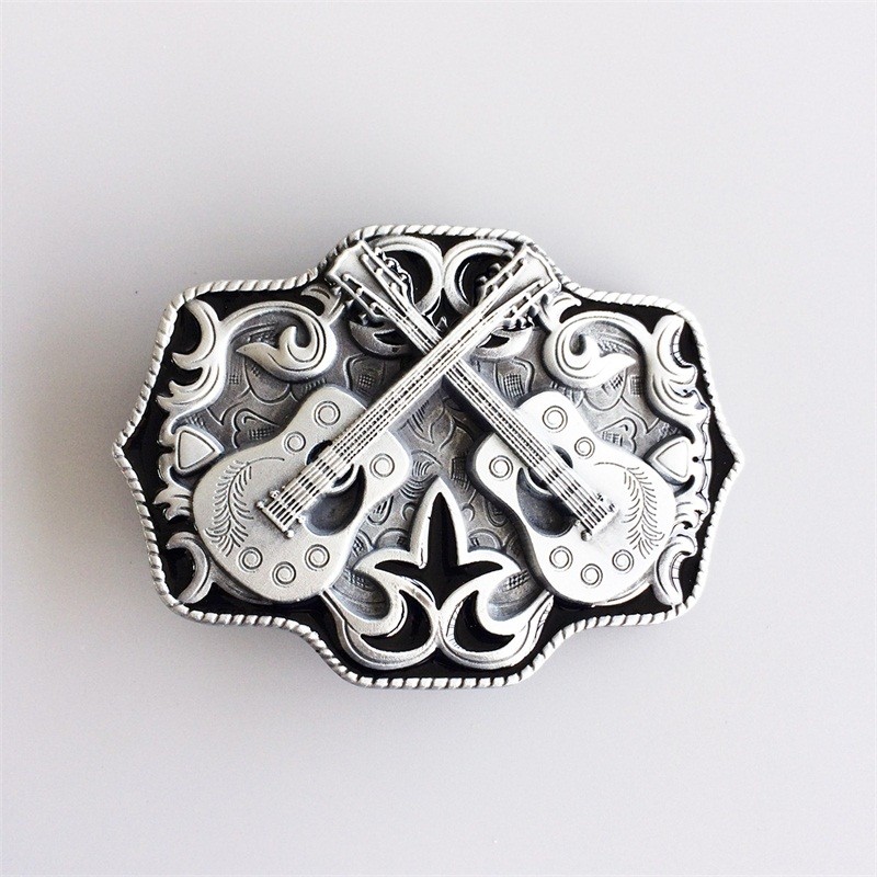 Western Zinc alloy Leather Belt Buckle Guitar Country Music Hot Shape Pattern
