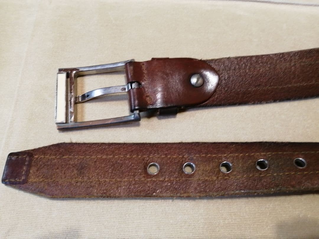 GUCCI Pre-Owned Old Leather Belt Sherry Line Made In
