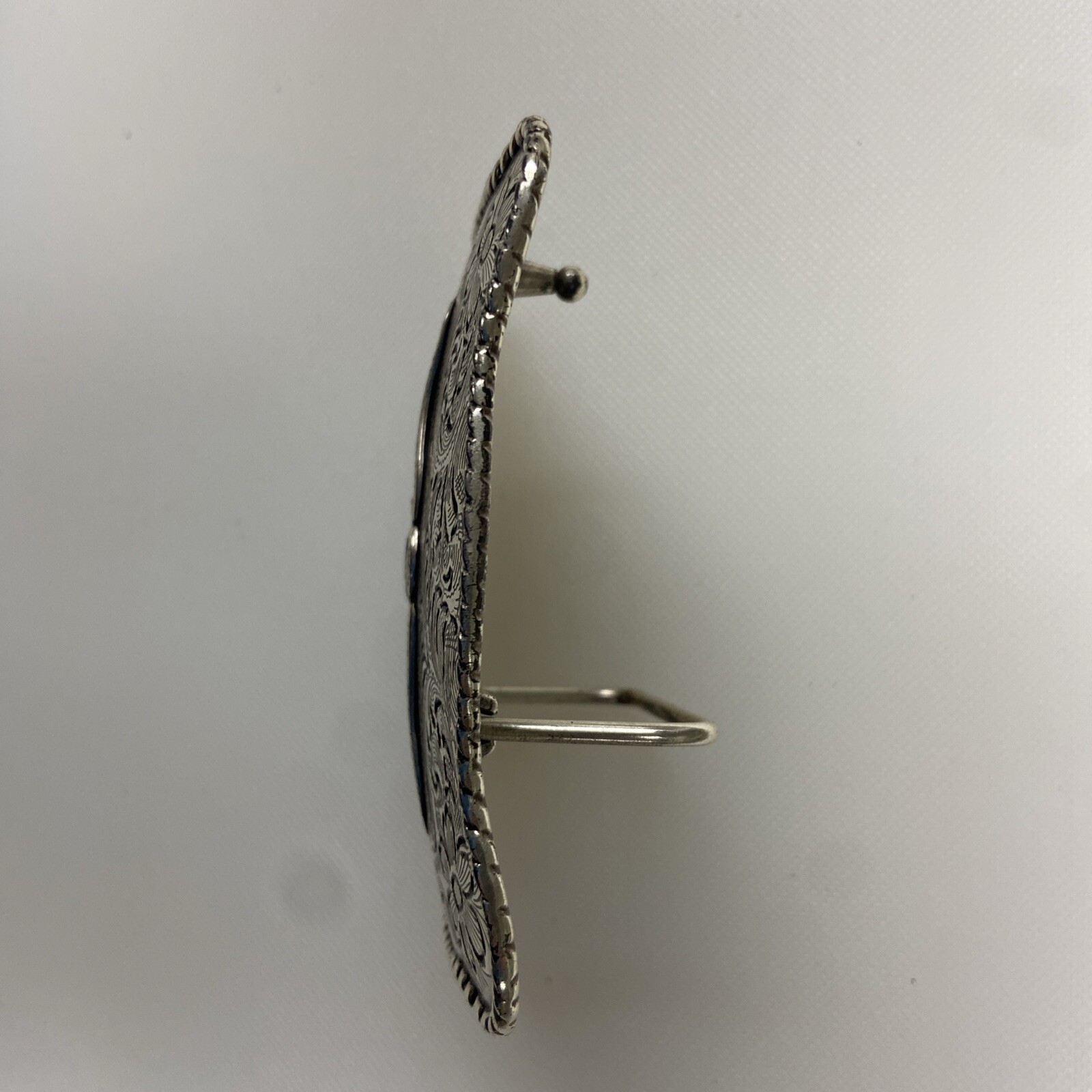 8540A Scalop Edge Longhorn Steer Belt Buckle for 1 1/2&Prime; Belt Max. 3 5/8&Prime;x2 5/8&Prime;