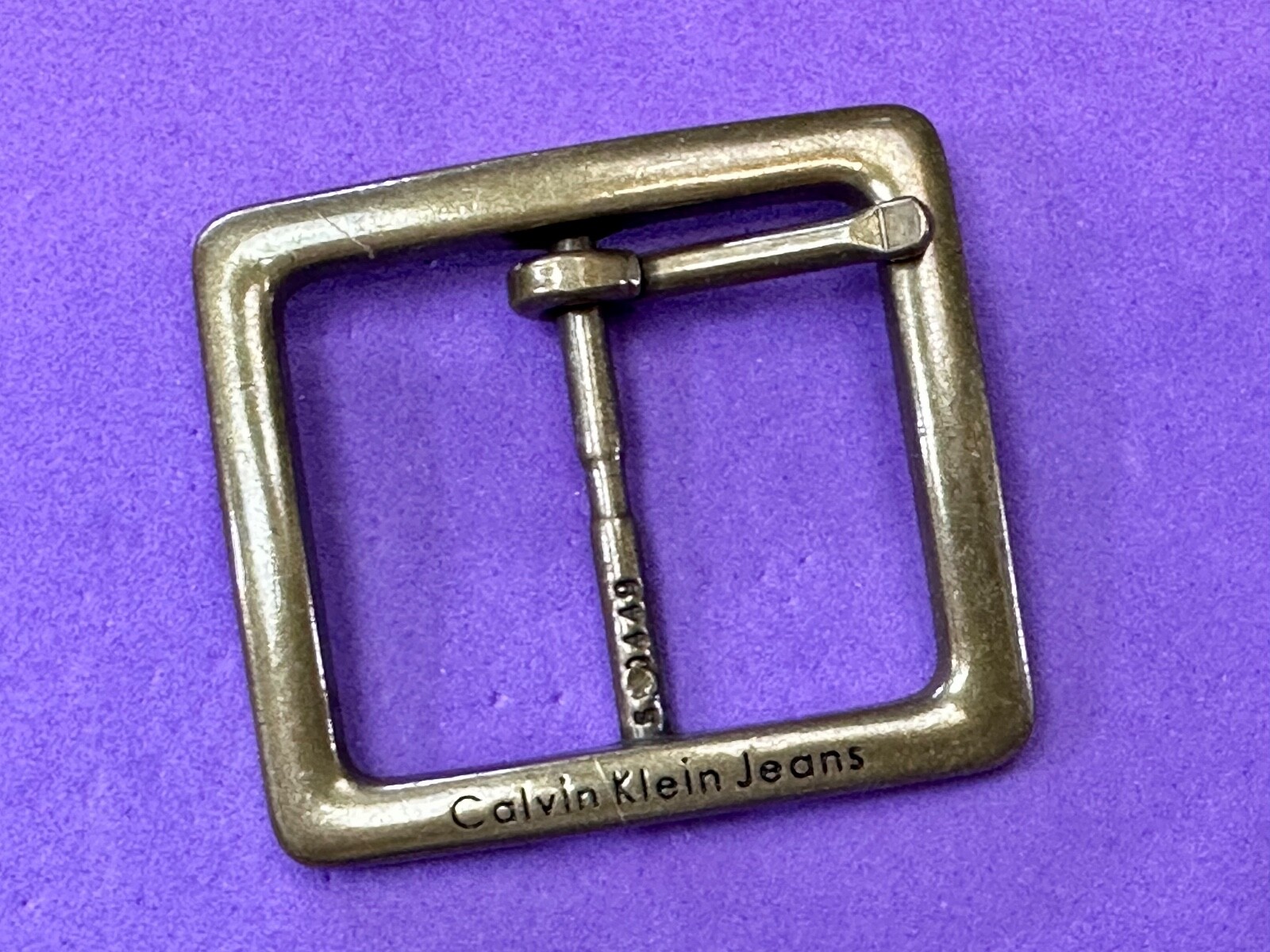 Replacement Center Bar Silver Tone Dress Belt Buckle Calvin Klein Jeans