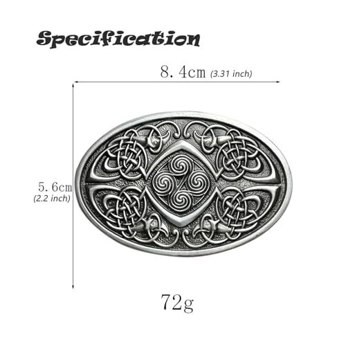 Irish Celtic Knot Belt Buckles for Men Women, Keltic Cowgirls Cowboy Belt Buckle