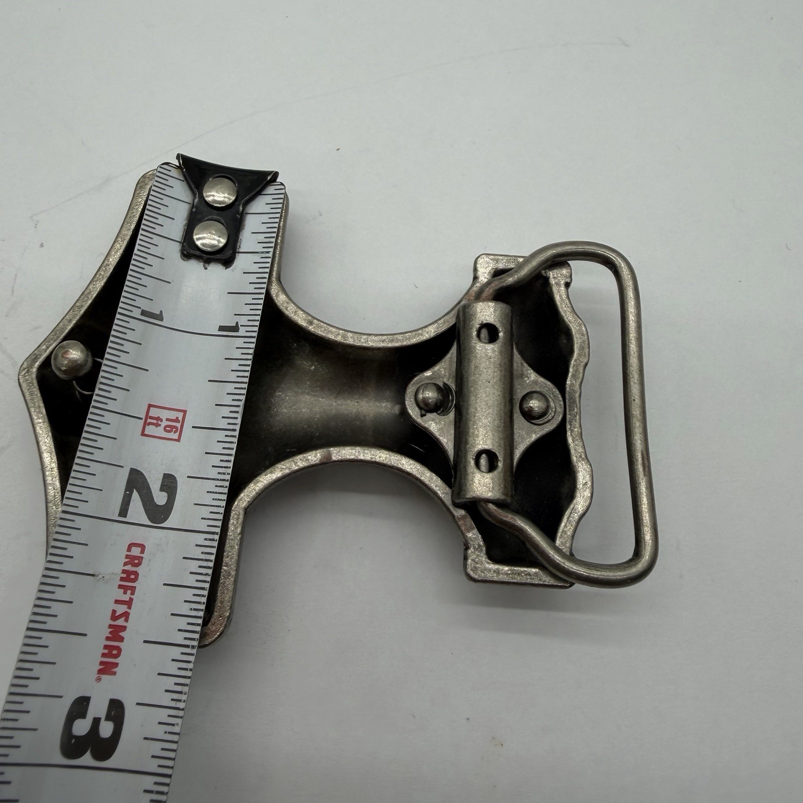 Thor&rsquo;s Hammer Belt Buckle Silver Tone Viking Metal