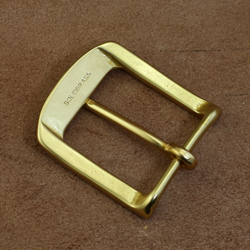 1.5&Prime; (38mm) Heavy Duty Brass Belt Buckle Single Tooth Square Gold Replacement