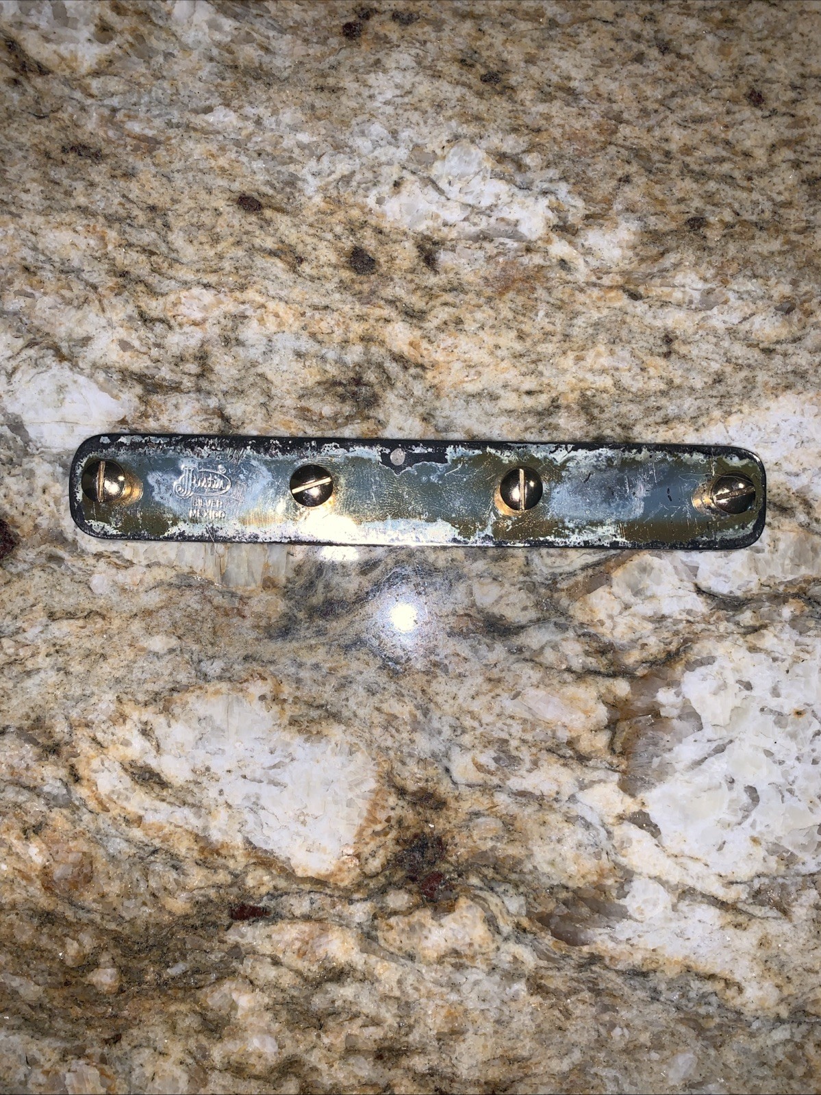 JUSTIN SILVER MEXICO “JIM” Name Plate 6.25” WESTERN
