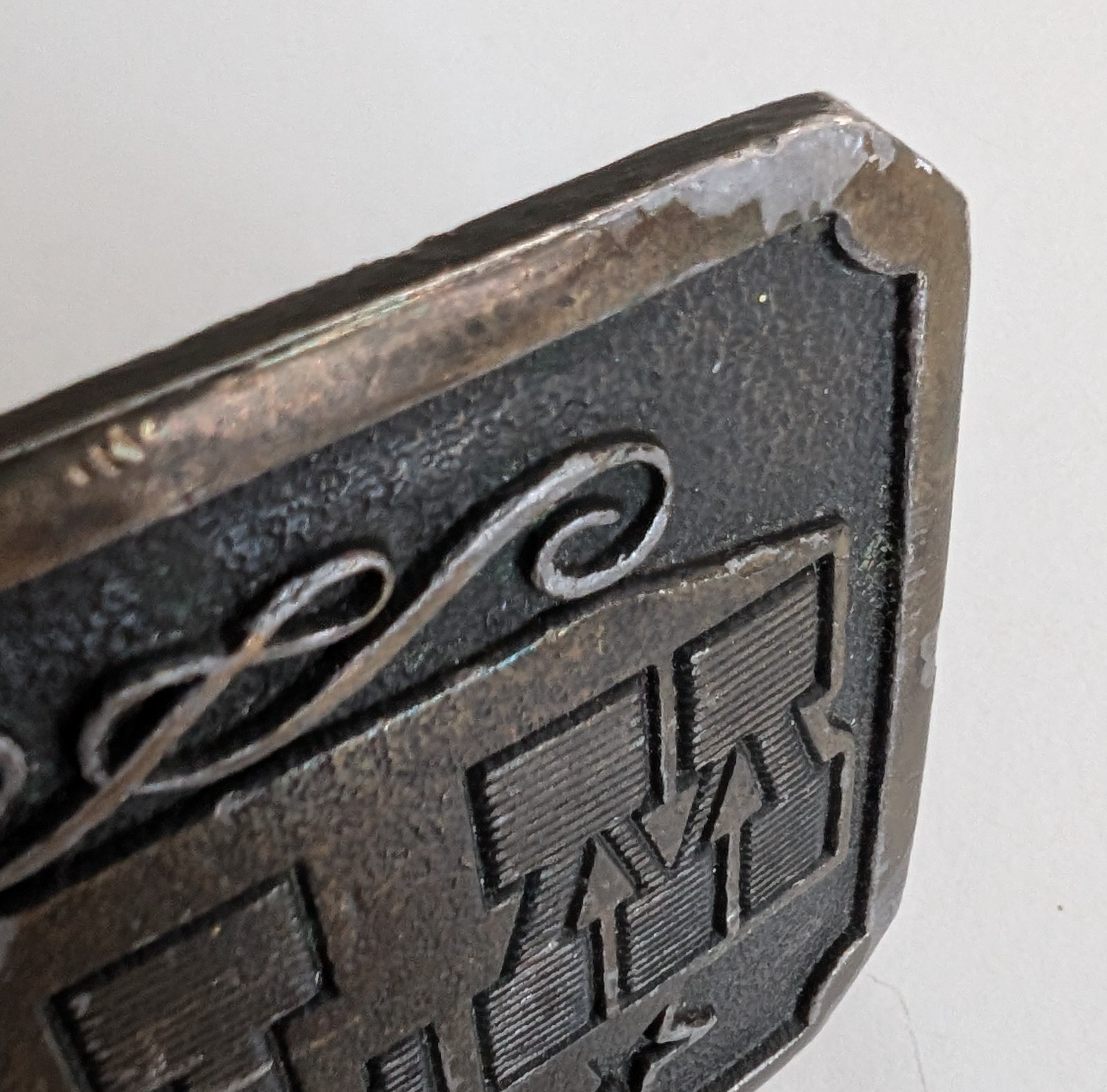 Vintage belt buckle 1975 WTSO James Lind Wyoming Studio Art Works radio