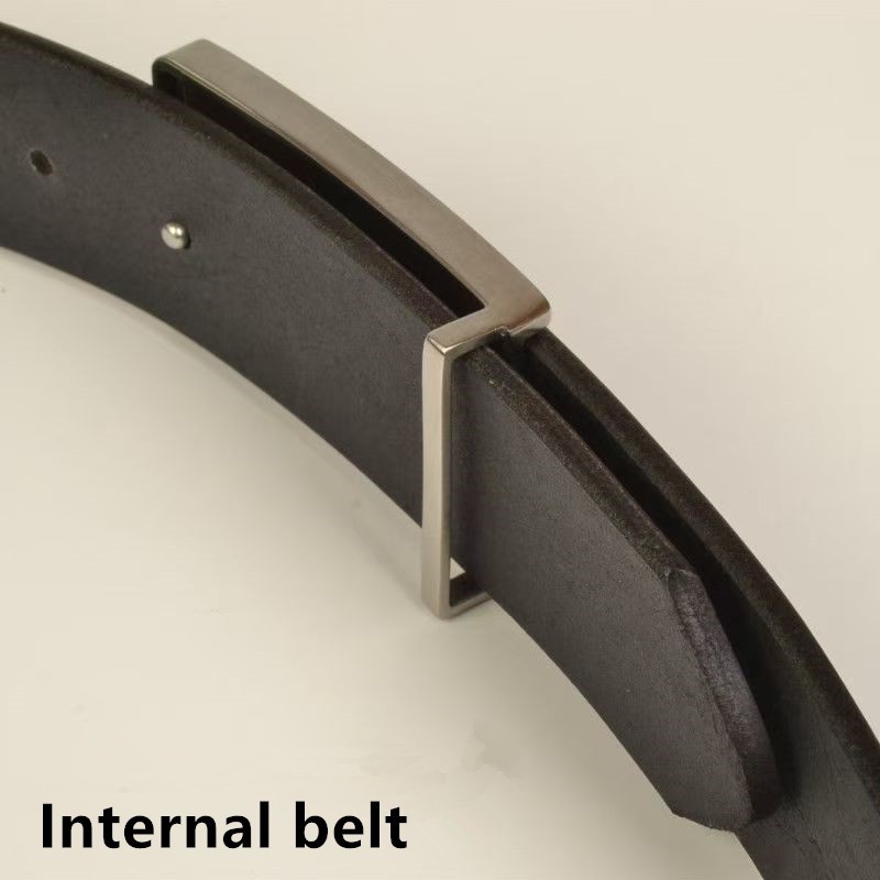 Brass belt head with smooth buckle for men&rsquo;s solid buckle head 3.9cm