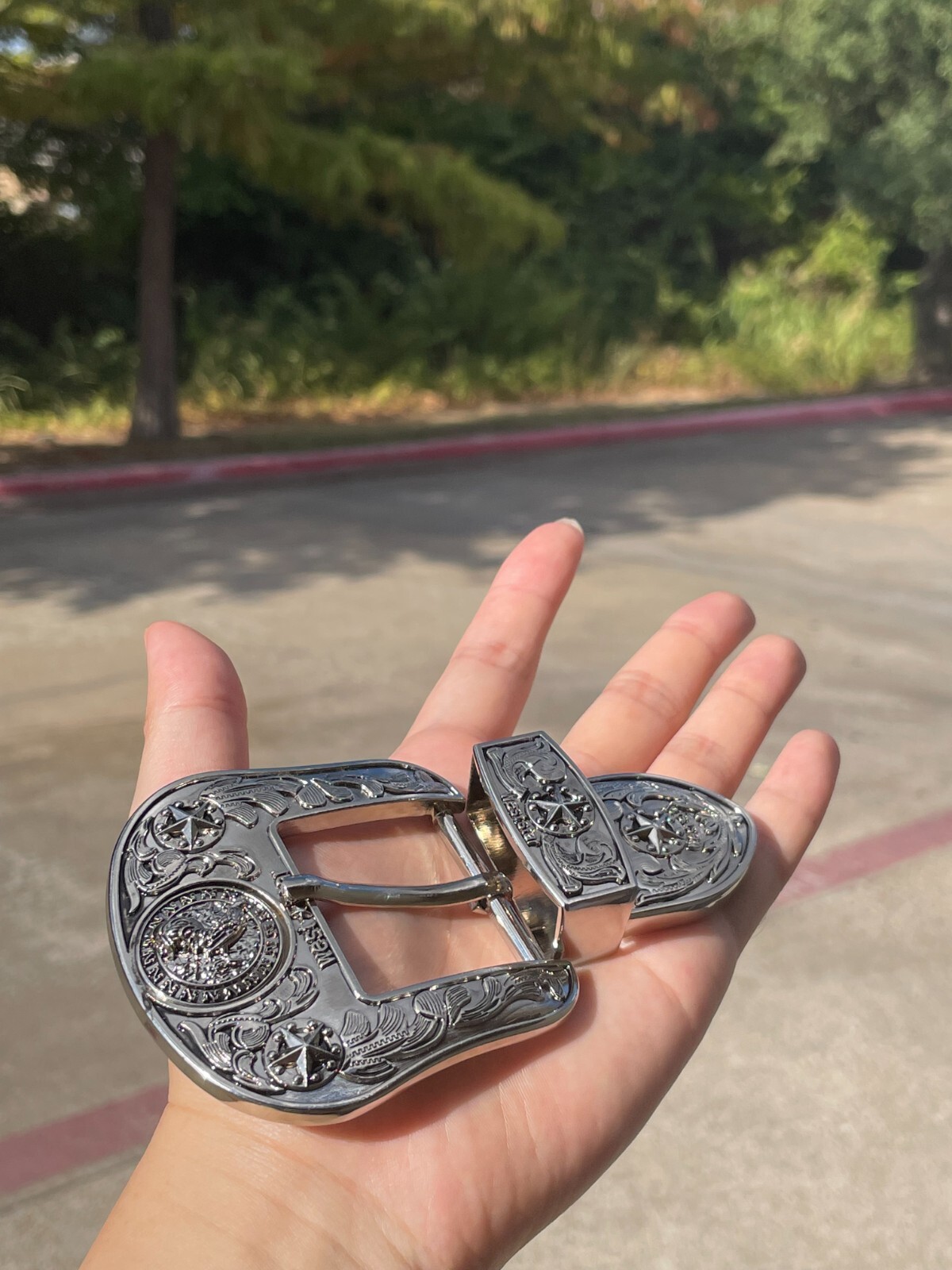 Western Buckle Set 3 Piece Rooster Buckle Star Buckle Hebilla Vaquero Gallo 1.5