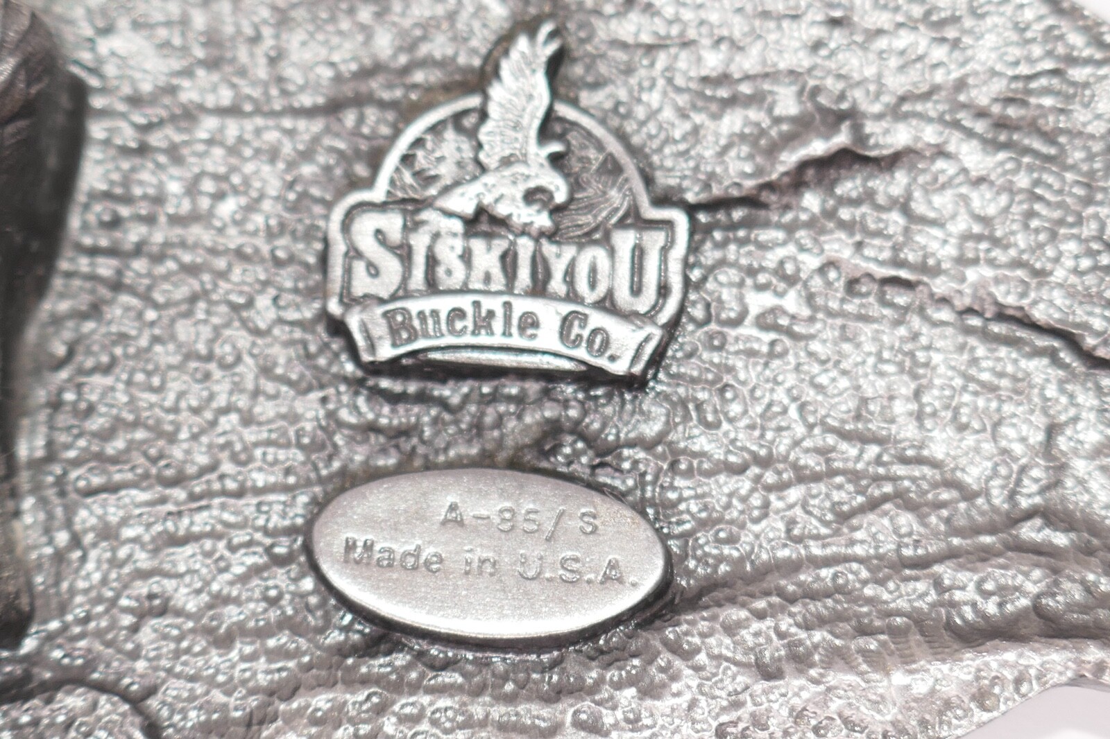Siskiyou 1989 Bald Eagle Head Metal Belt Buckle #A-85