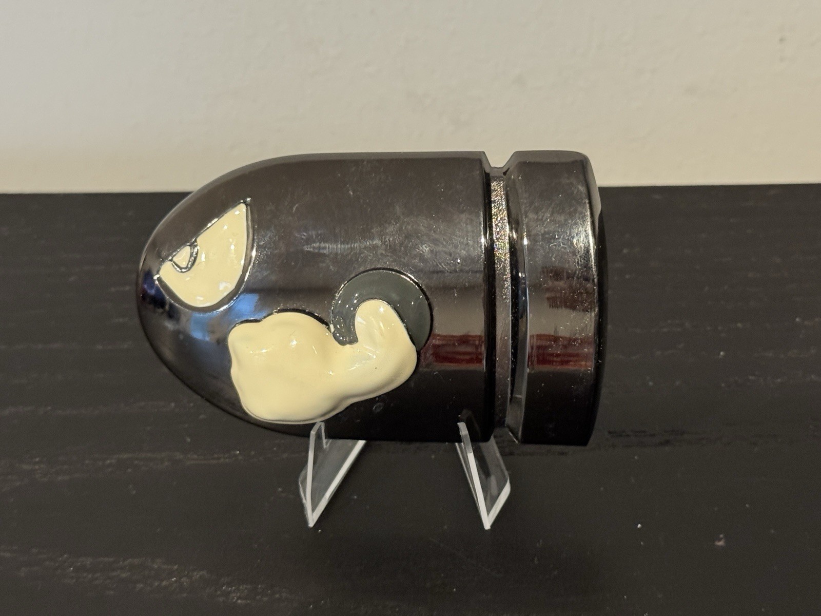 Nintendo Super Mario Bros 3.5” Chrome Metal Bullet Bill Belt Buckle Scratches