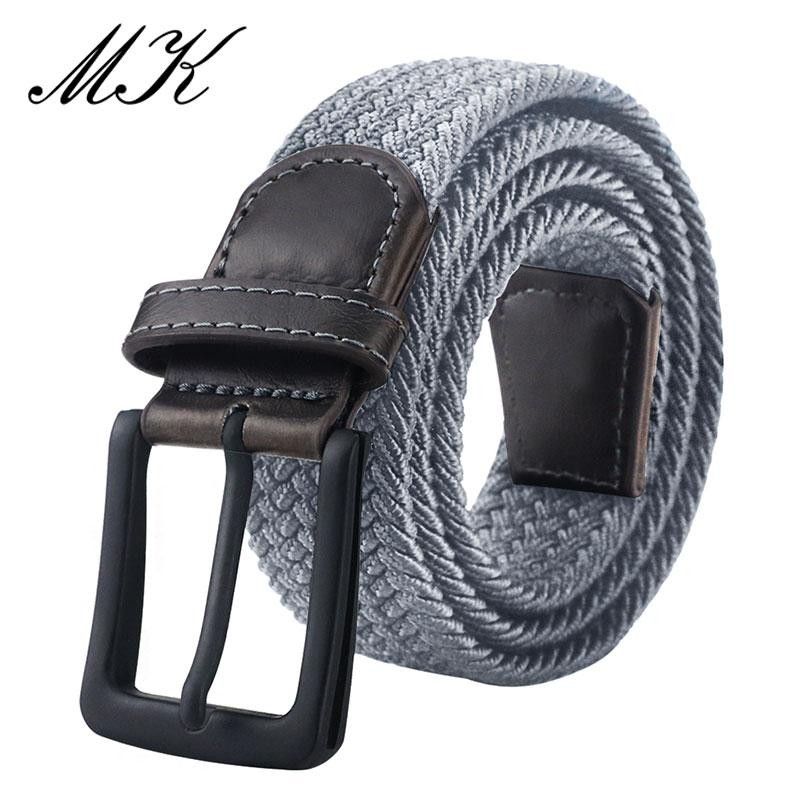 MaiKun Men&rsquo;s Canvas Tactical Belt Military Web Belt Elastic Metal Buckle Jeans