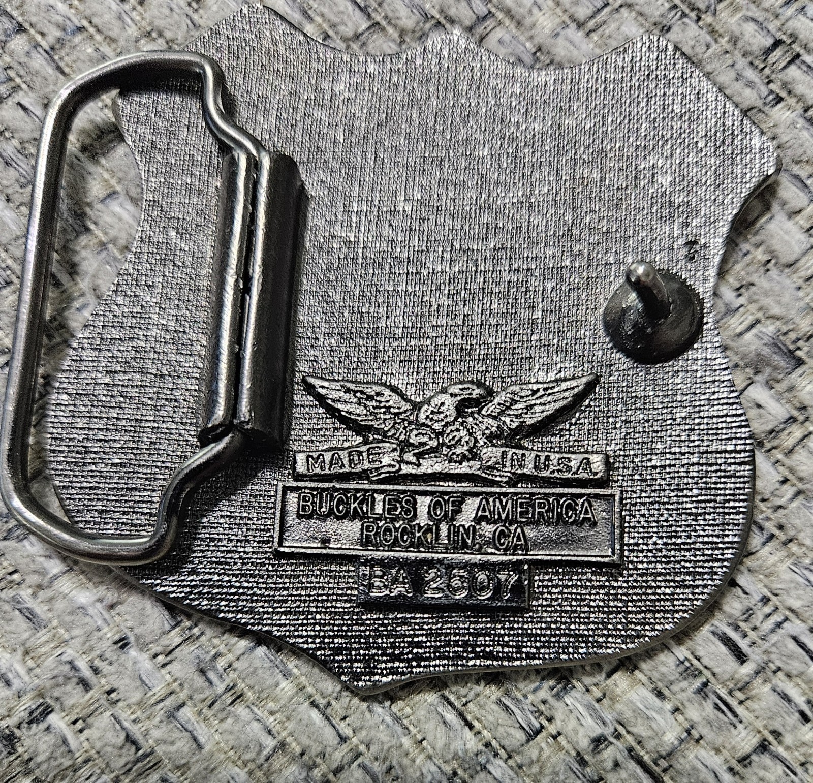 Vintage 1980s Route 66 Belt Buckle – Made In USA – Nice Condition