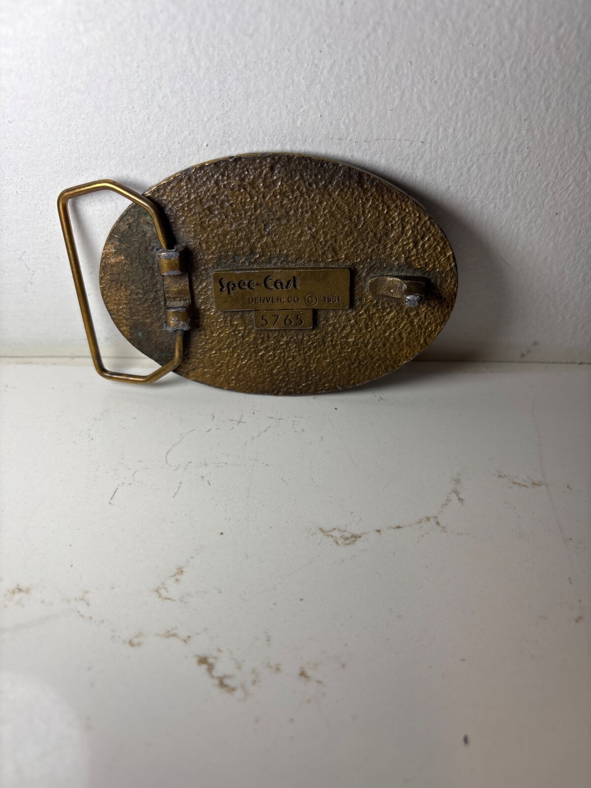 Vintage Native American Belt Buckle Spec Cast Denver CO 1981 Brass
