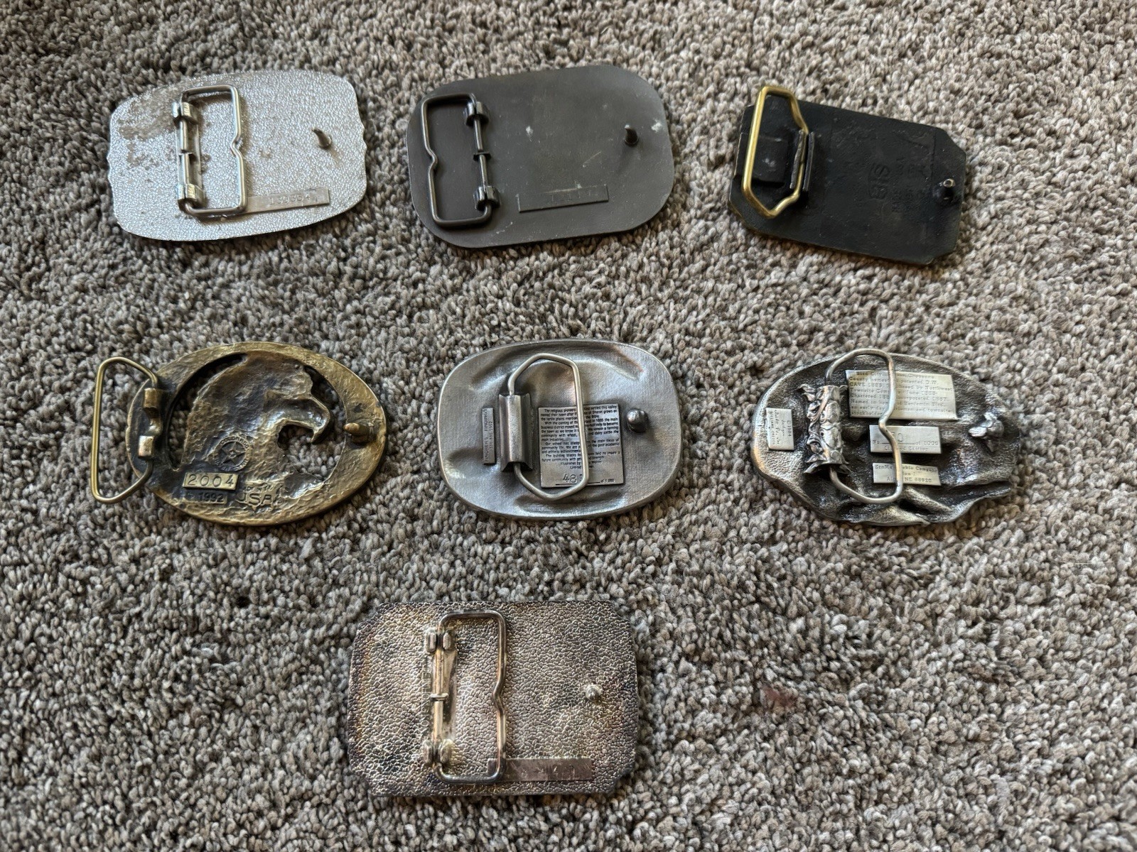 VTG 80s 1990s Kansas Western Belt Buckle Eagle Belt Buckle Lot Of 7 Bird City