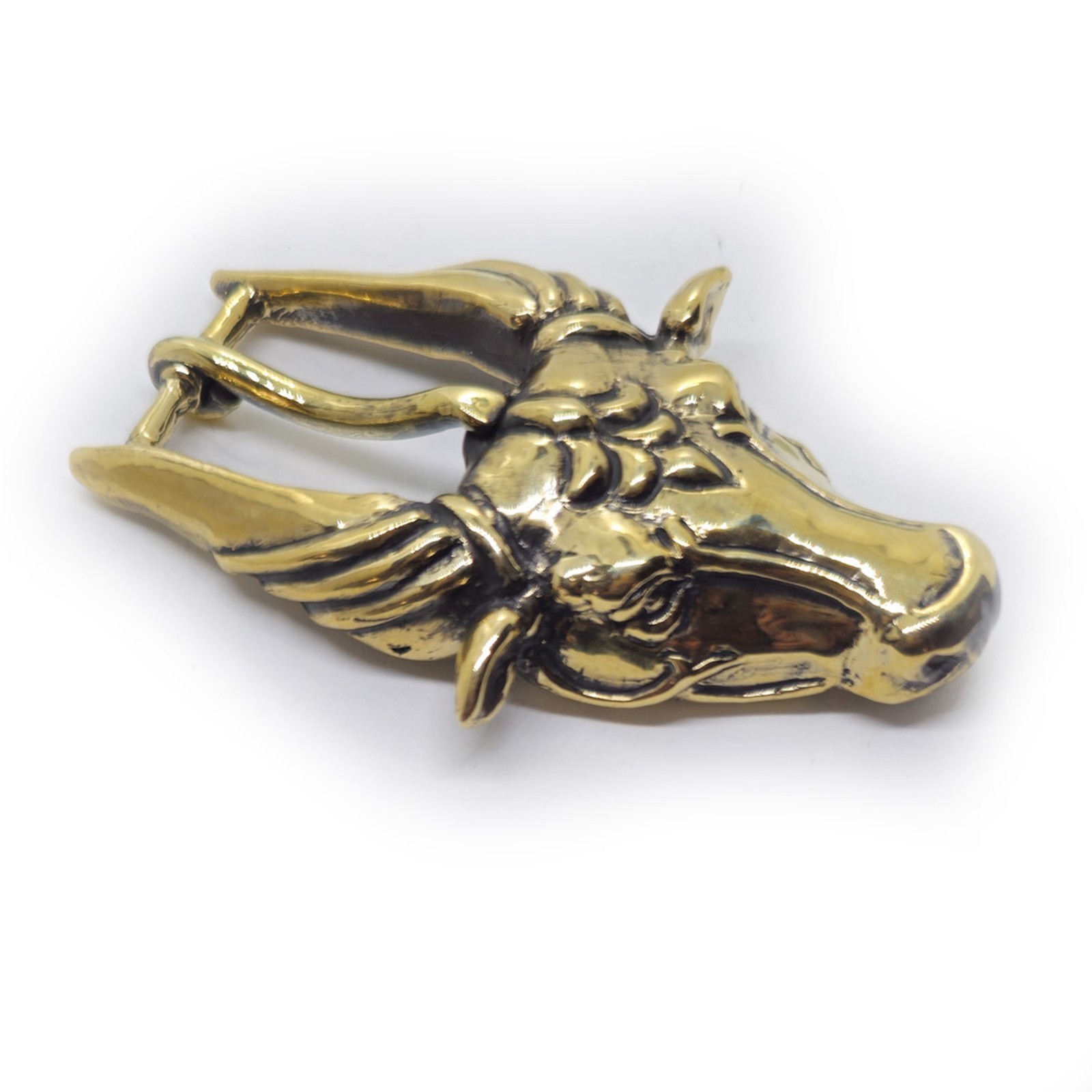 Ox Head Brass Belt Buckle