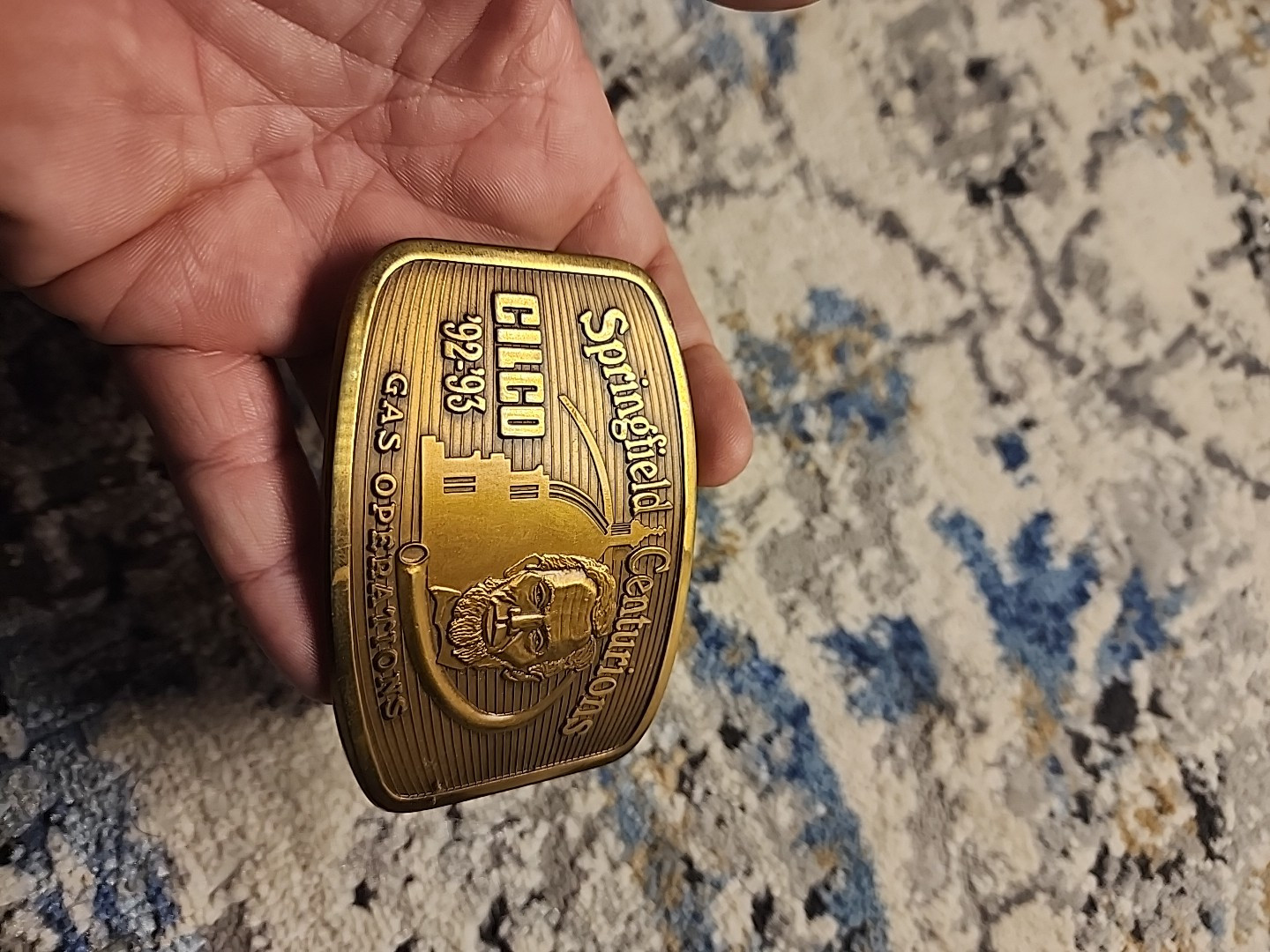 VTG Cilco Gas Operations Springfield Centurions Company Belt Buckle Lincoln