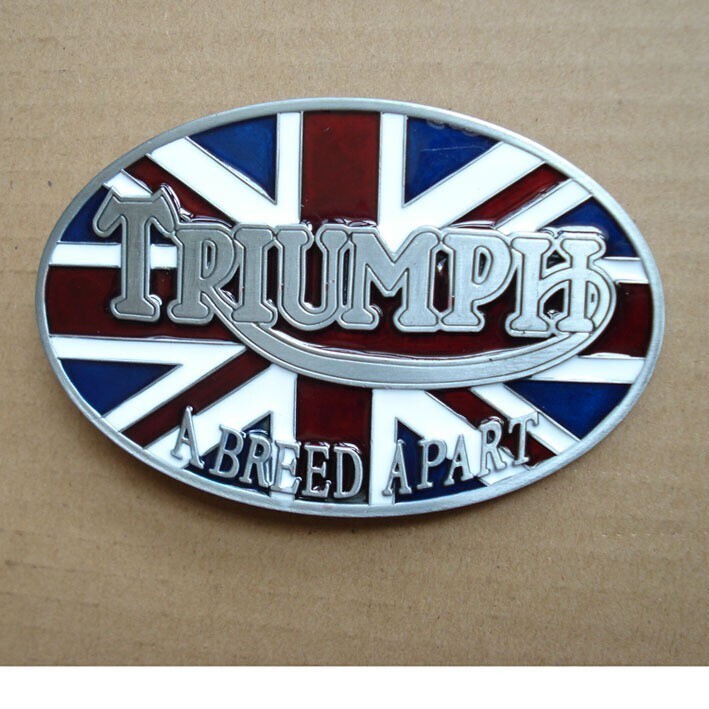 TRIUMPH Union Jack Belt Buckle Outdoor Trend Western Cowboy Casual Waistband