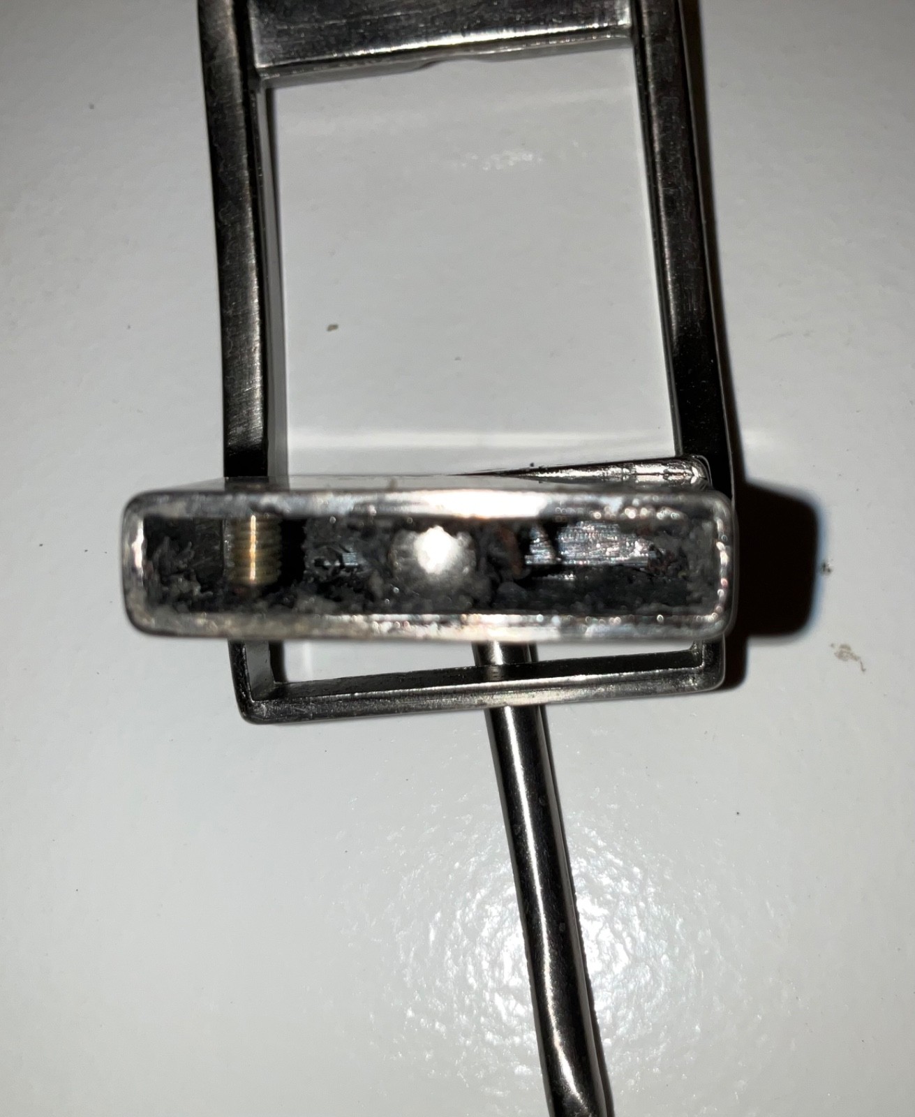 Reversible Belt Buckle Replacement Pin Buckle Rectangular Silver for 1.25” Wide
