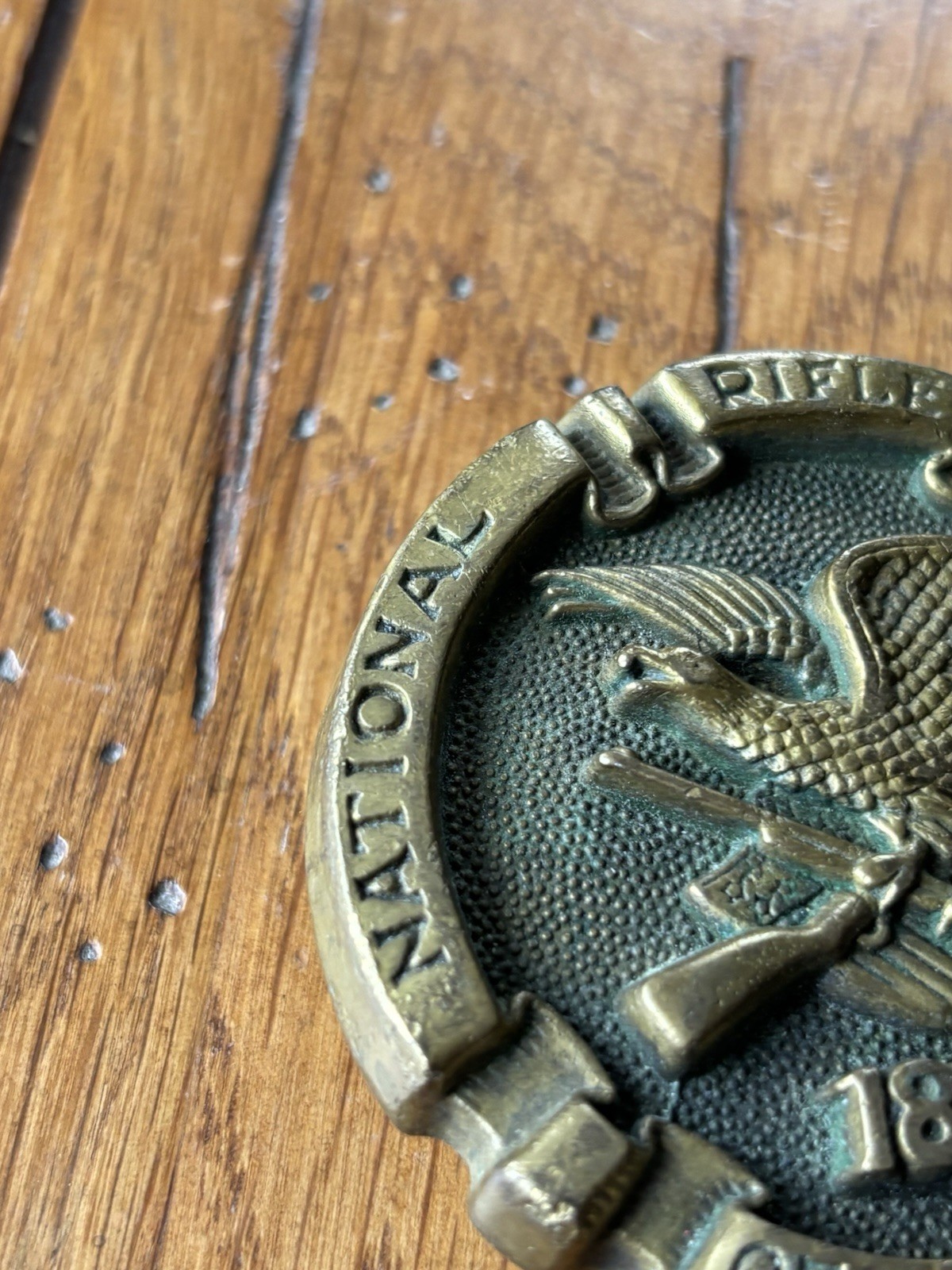 1978 Brass Belt Buckle NRA National Rifle Association Of America 1871