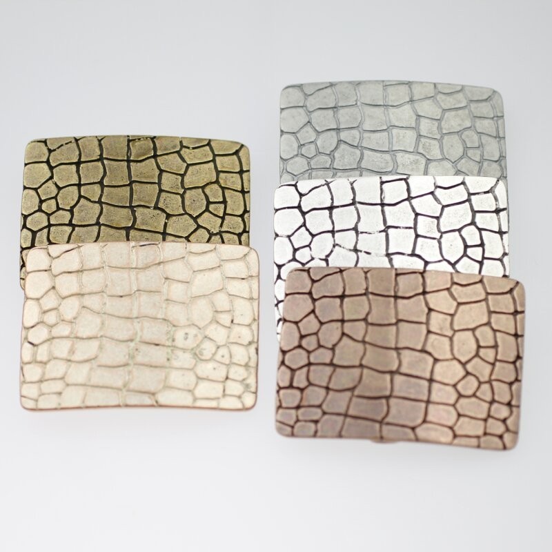 Croco Look Belt Buckle Rosepearl – Elegant Fashion Style with Elegant Texture