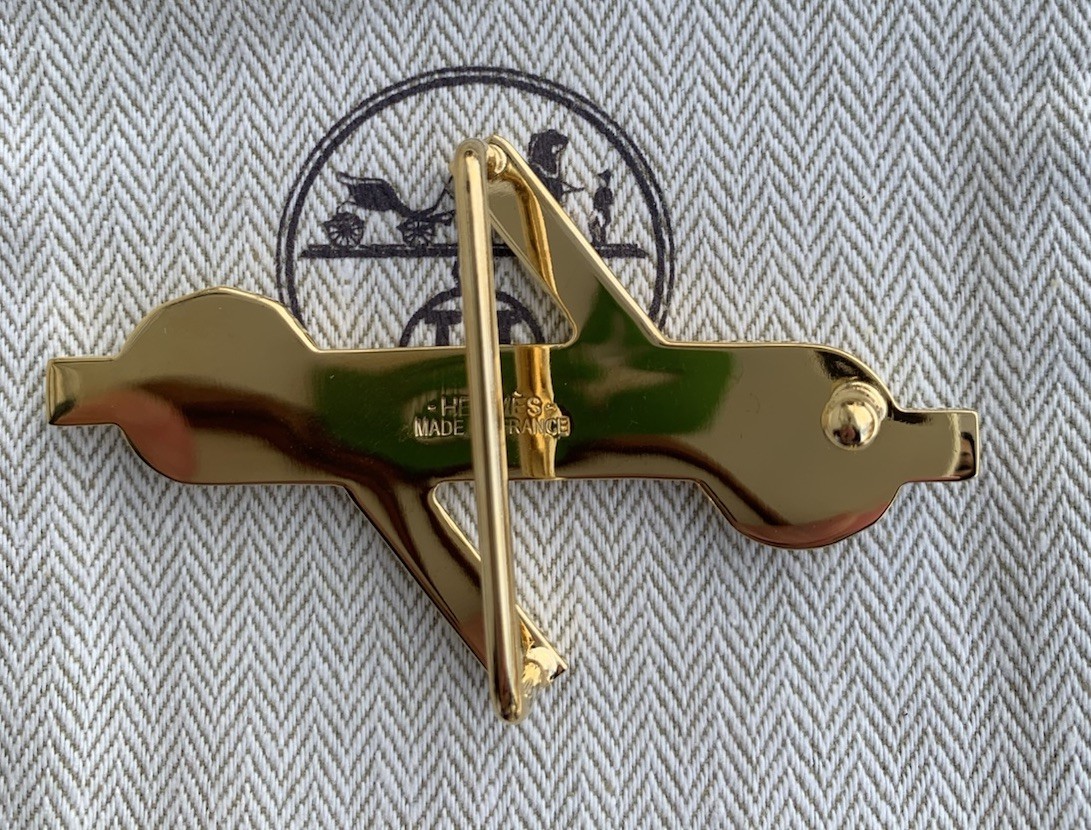 38mm Hermès H Noué belt buckle in gold-plated metal Sailor Knot New Hermes Auc