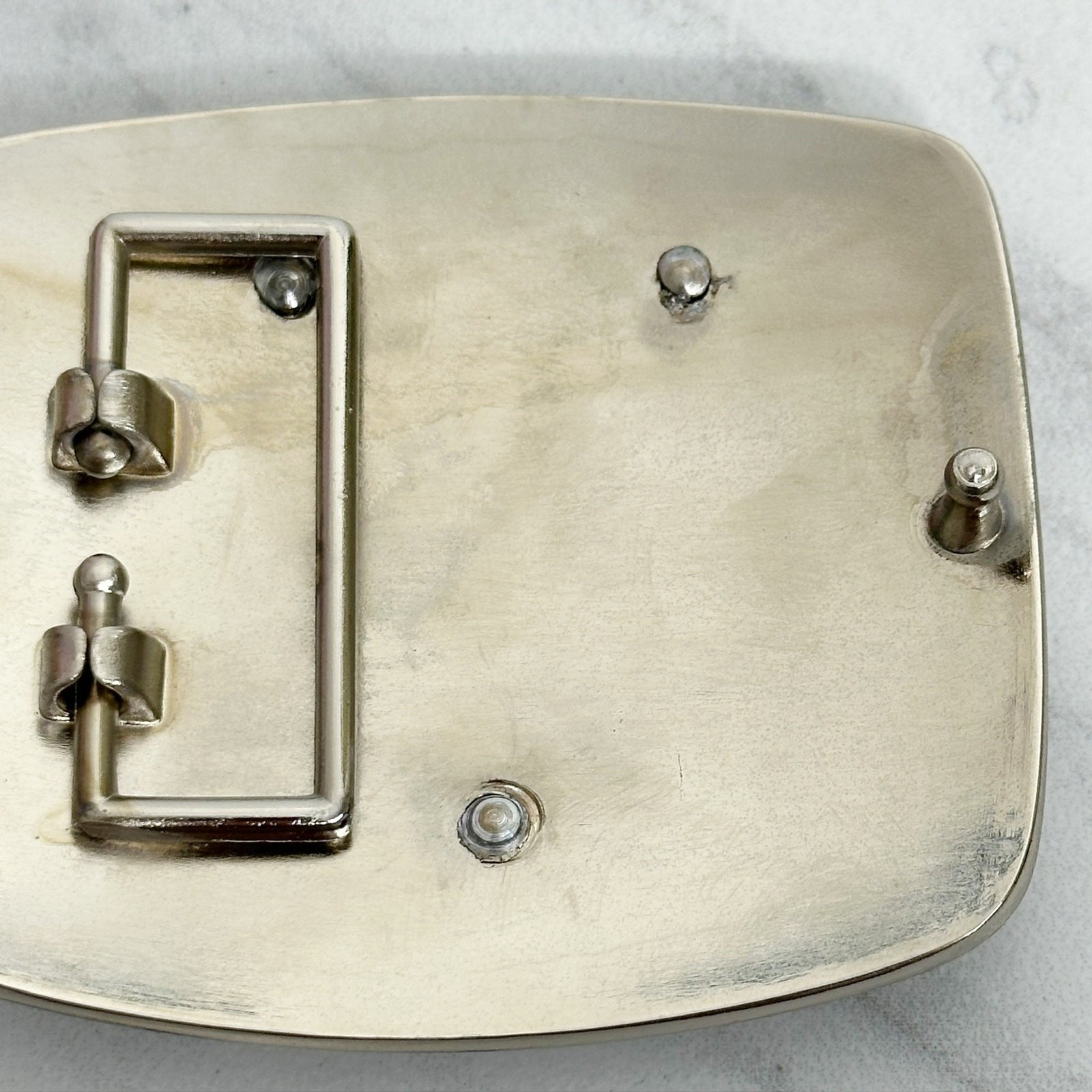 Letter Y Initial Monogram Silver Tone Belt Buckle – 3.16&Prime; x 2.78&Prime;