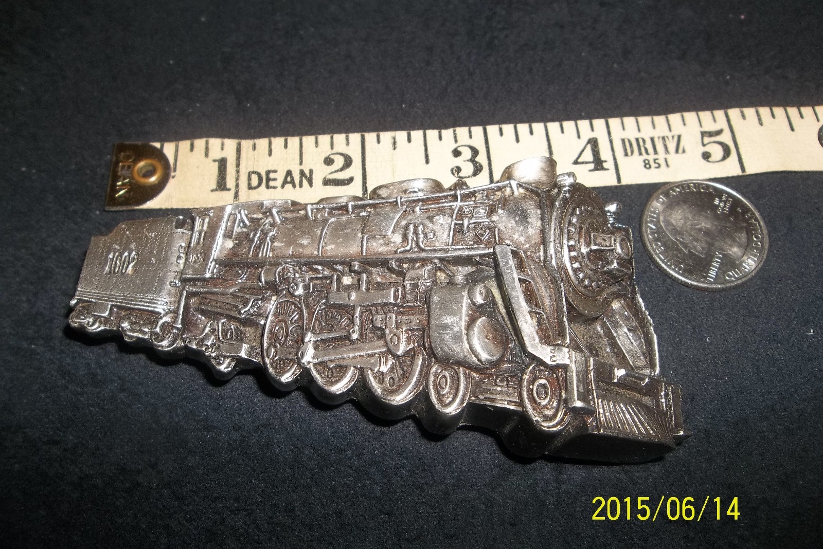 Bergamot Train Belt Buckle ! 1978 brass works 1002