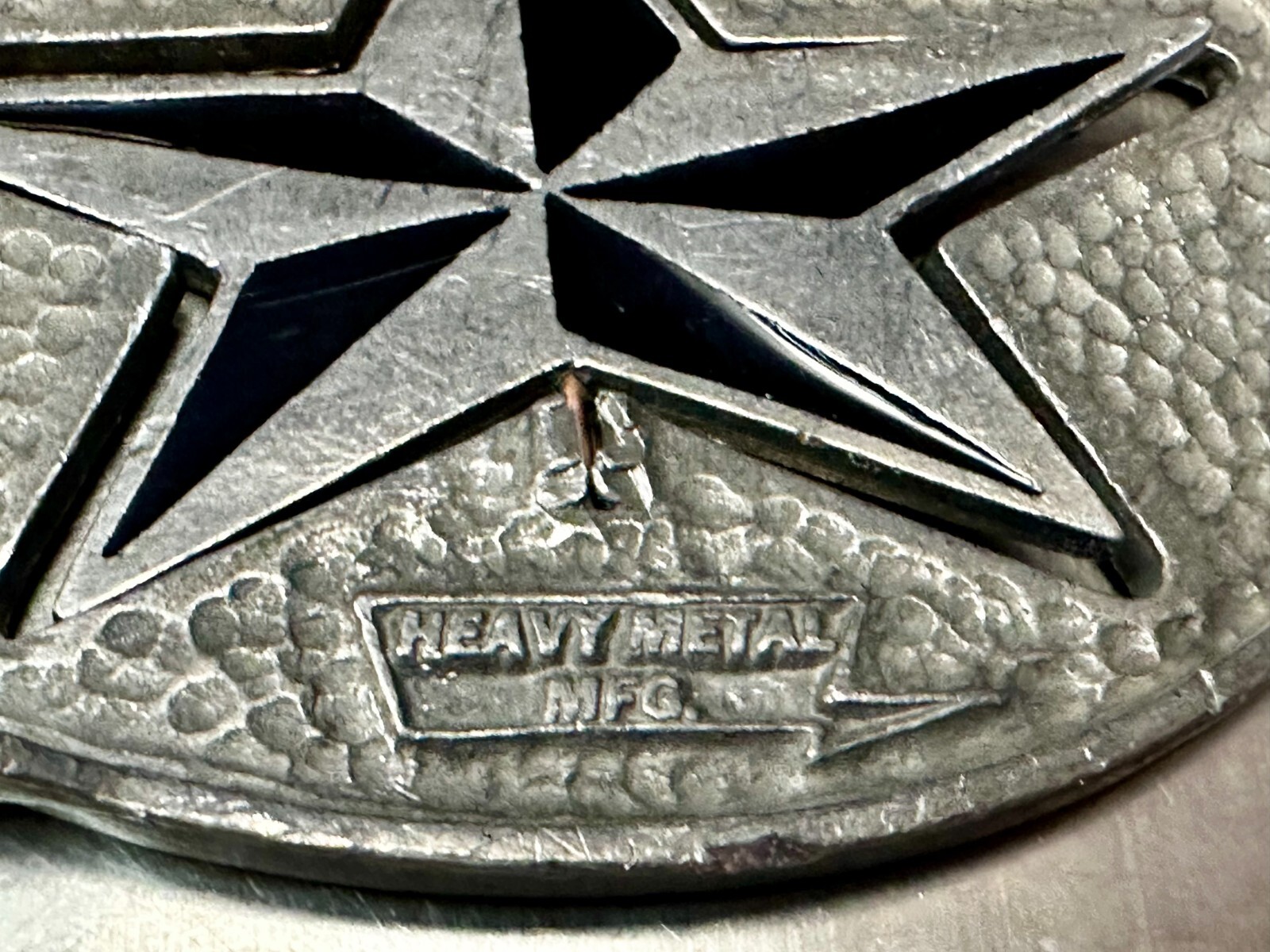 Moving Reversible Star (Red or Black) Belt Buckle by Heavy Metal Manufacturing