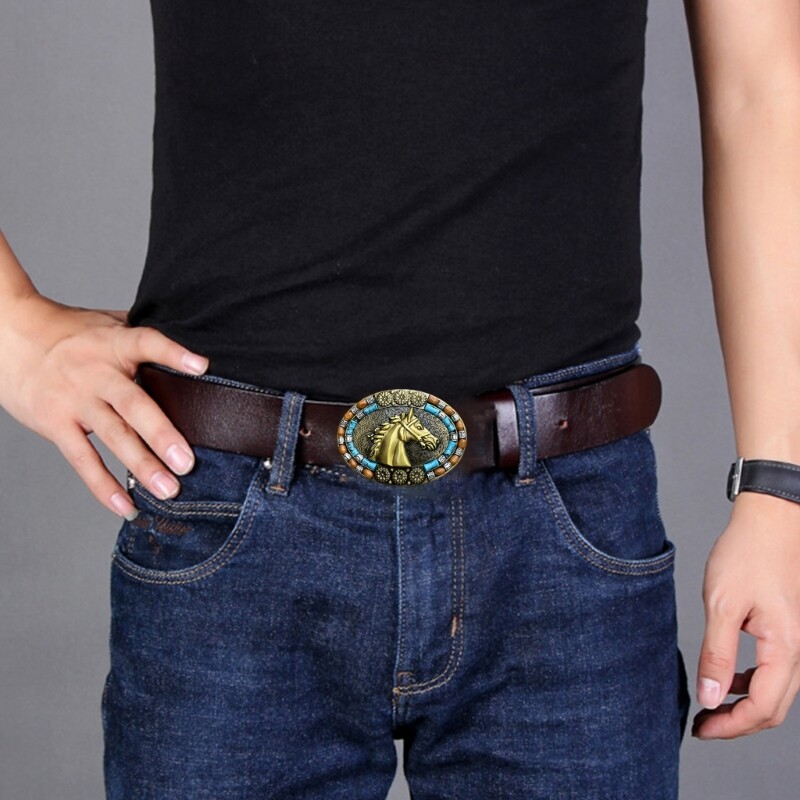 Vintage Ethnic Carved Belt Buckle Metal Teenager Belt Buckle Replacement