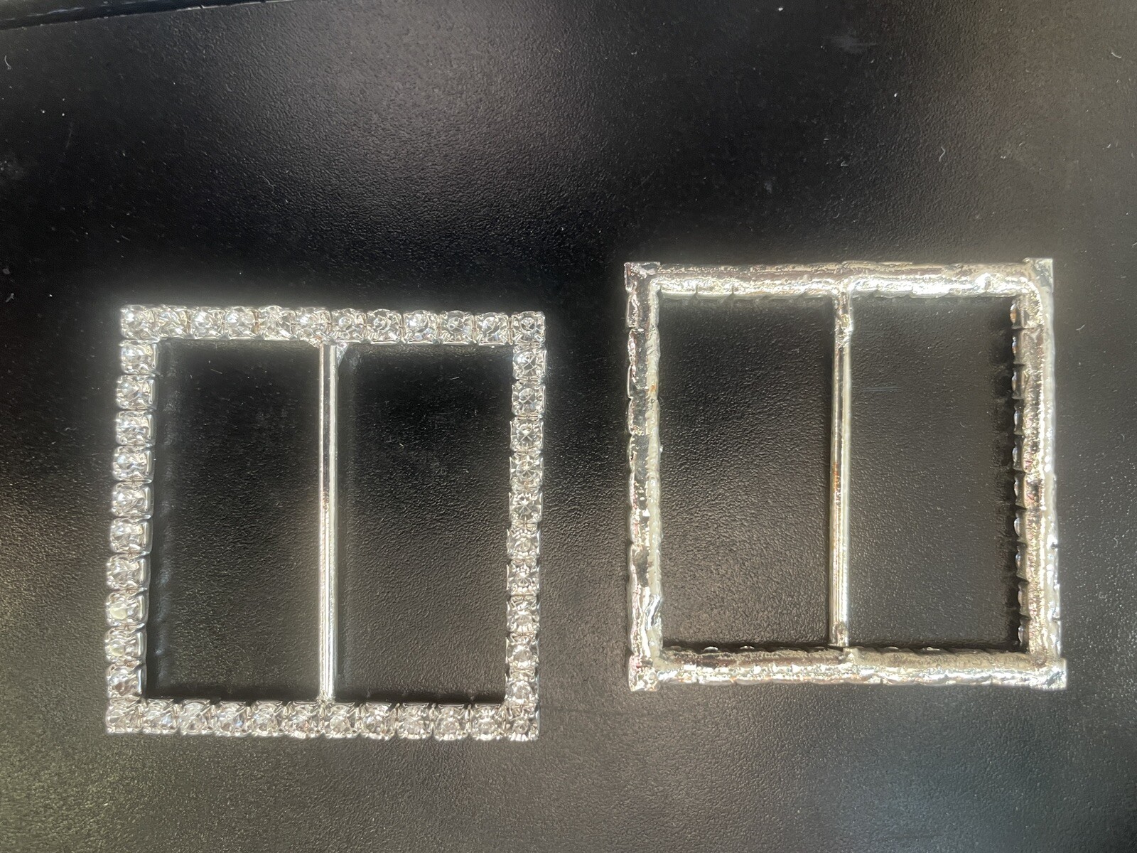 Slider Rhinstone Buckle Square 1 3/4”x 1 3/4”