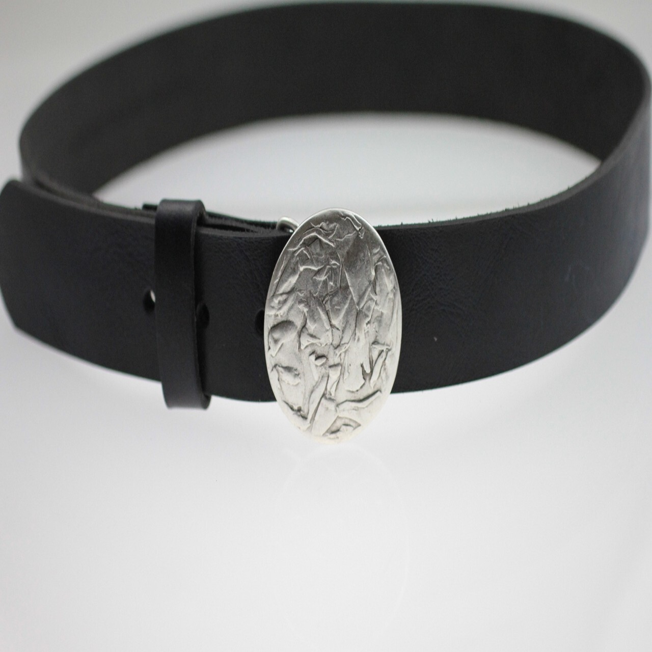 Round belt buckle antique silver buckle removable buckle removable belt up to 4 cm