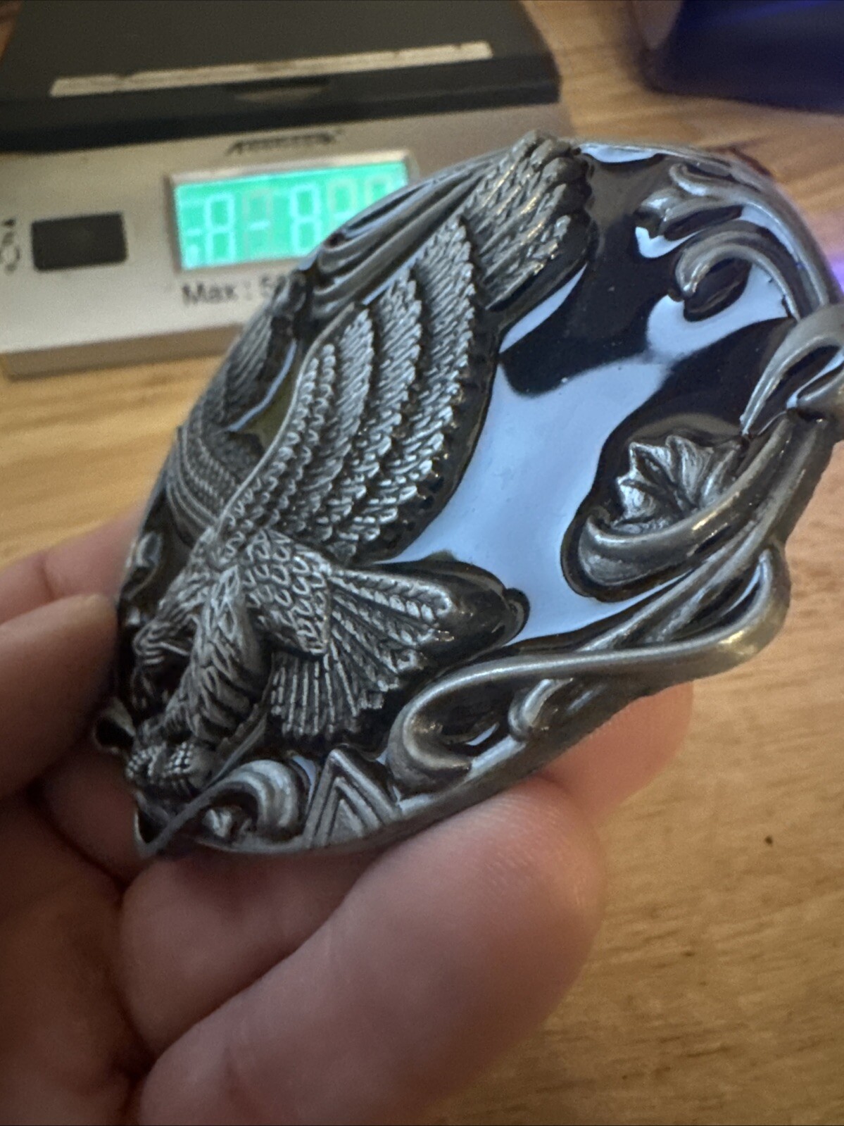 Bald Eagle Motorcycle Belt Buckle Cowboy Rodeo Collector American USA Patriot
