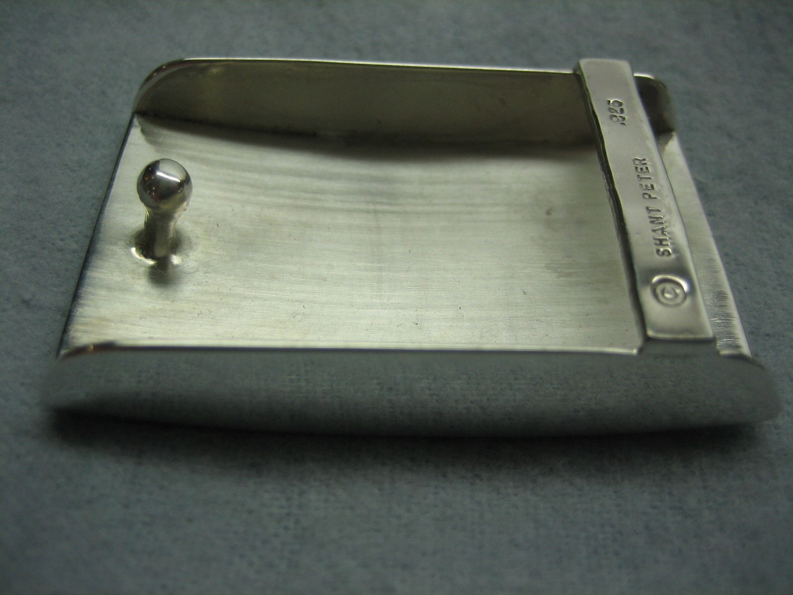 Sterling silver 925, 1 oz engravible buckle for 30 mm belt strap MADE IN U.S.A.