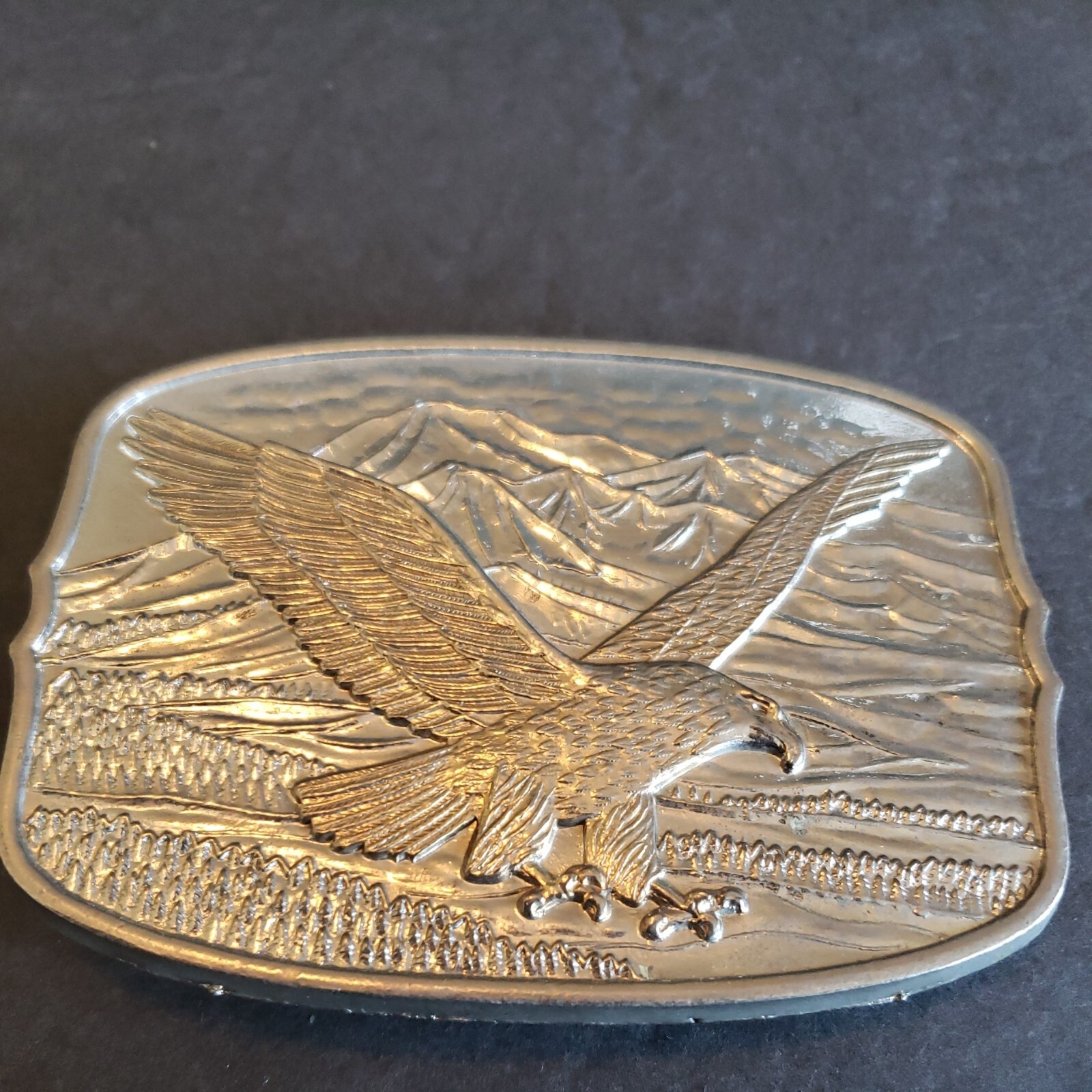 Vntg International Monetary Mint American Eagle Belt Buckle w/Box & Certificate.