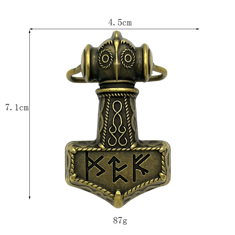 Viking Thor Hammer Belt Buckle for Men&rsquo;s Western Cowboy Motorcycle Riding
