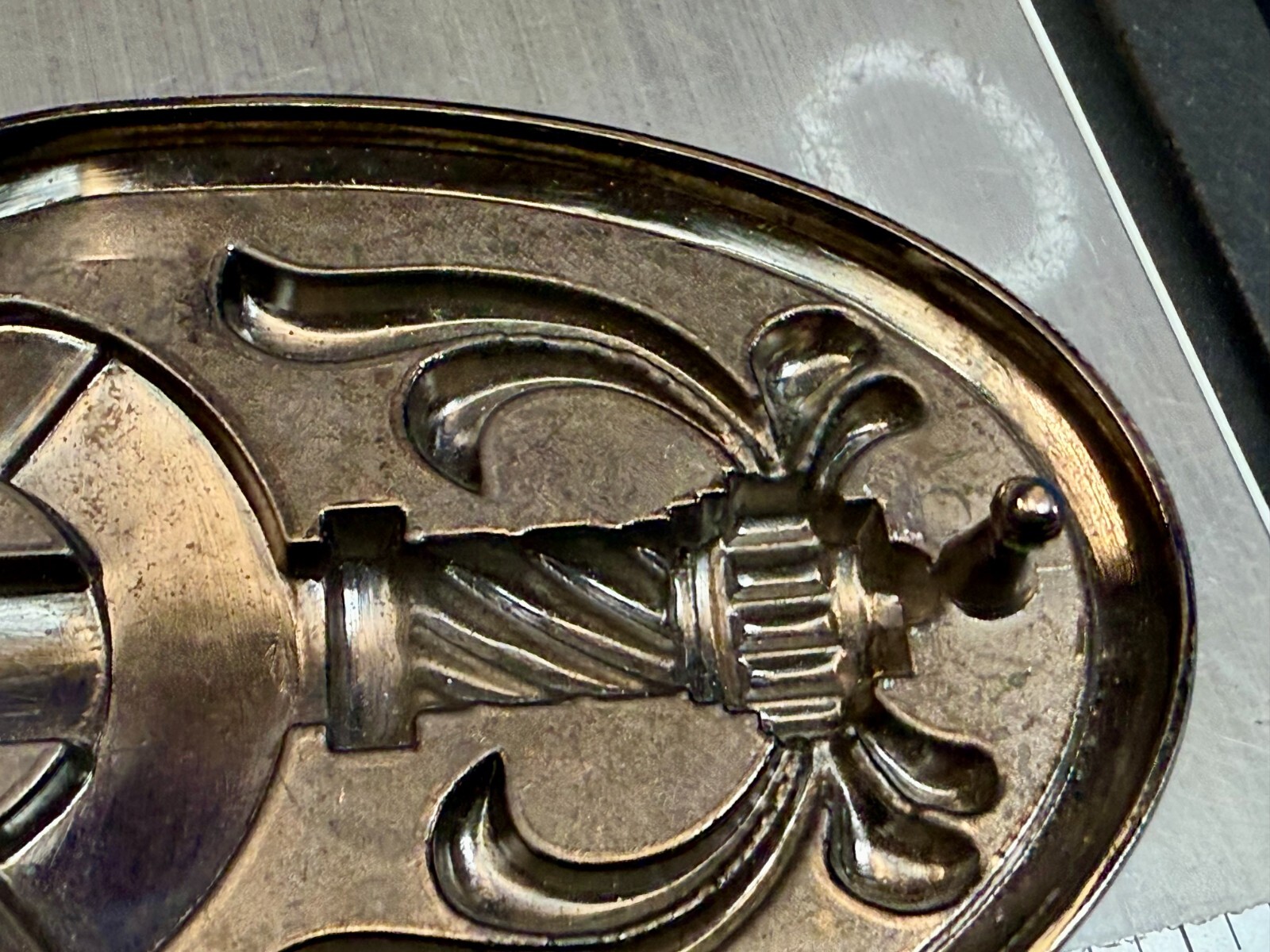 Cavalry Swords Weapon Black Color Mens Oval Vintage Belt Buckle