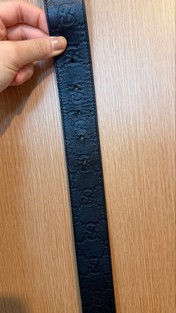 GUCCI Pre-Owned Black Gg Pattern Belt 473030 Cwcwn