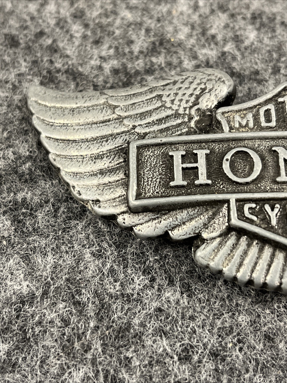 Vintage Honda Motorcycles Belt Buckle Possibly Pewter 70’s Advertising