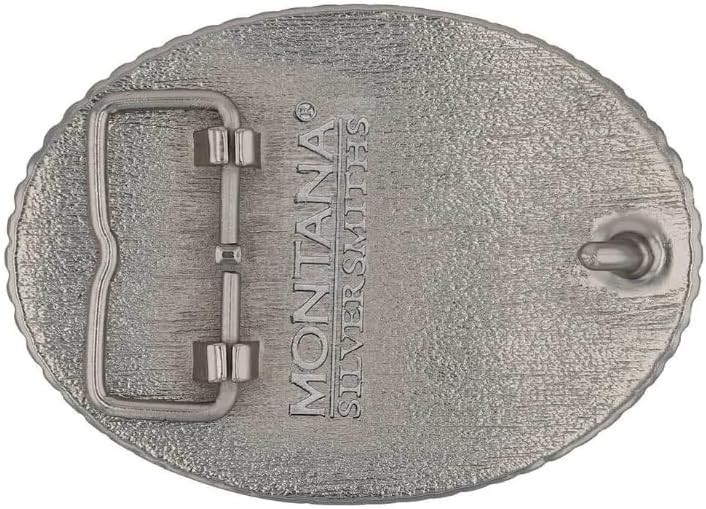 Attitude State Heritage Oval Antiqued Patina Western Belt Buckle