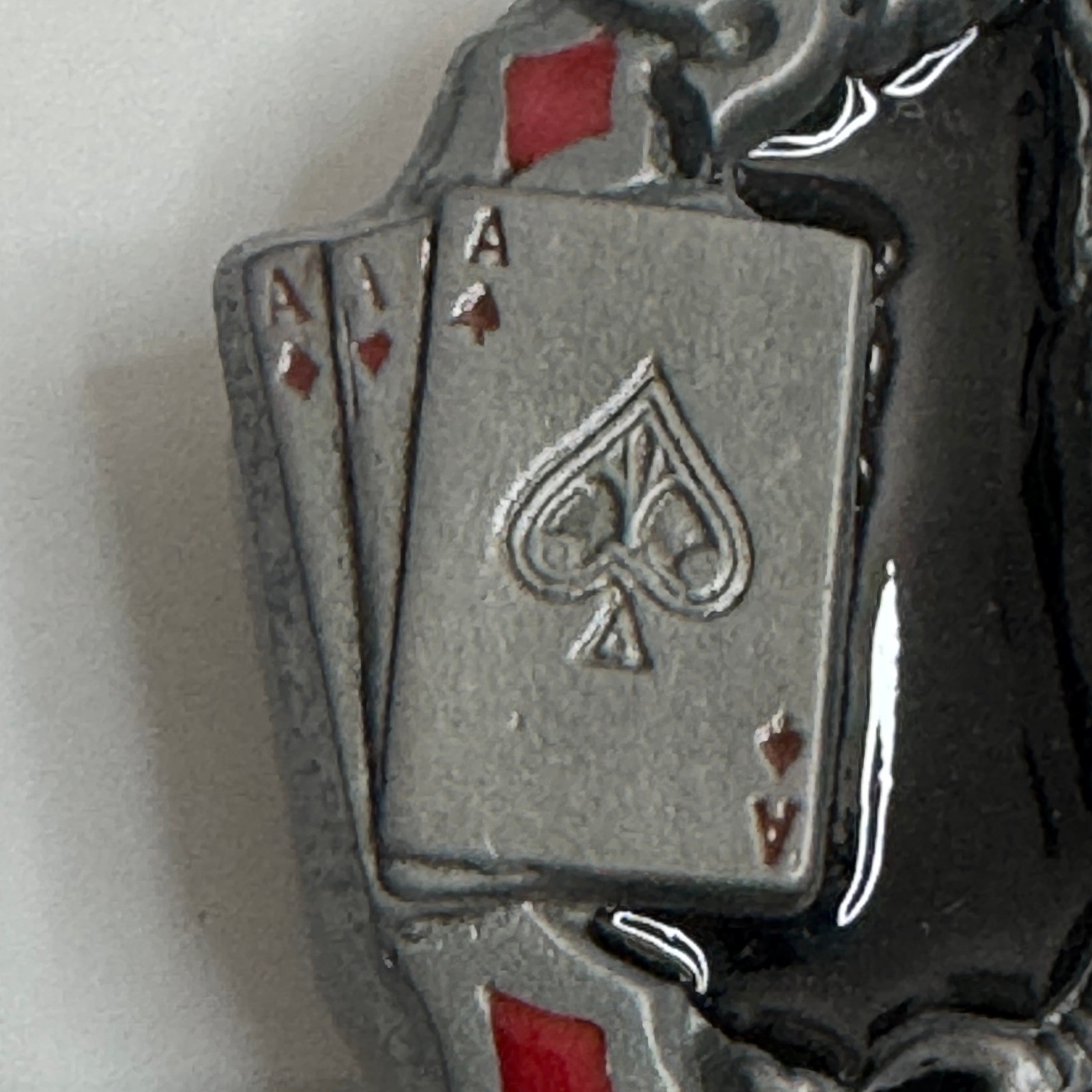 Skull Spider Belt Buckle Sworn to Fun Loyal to None Poker Cards Pewter 1995