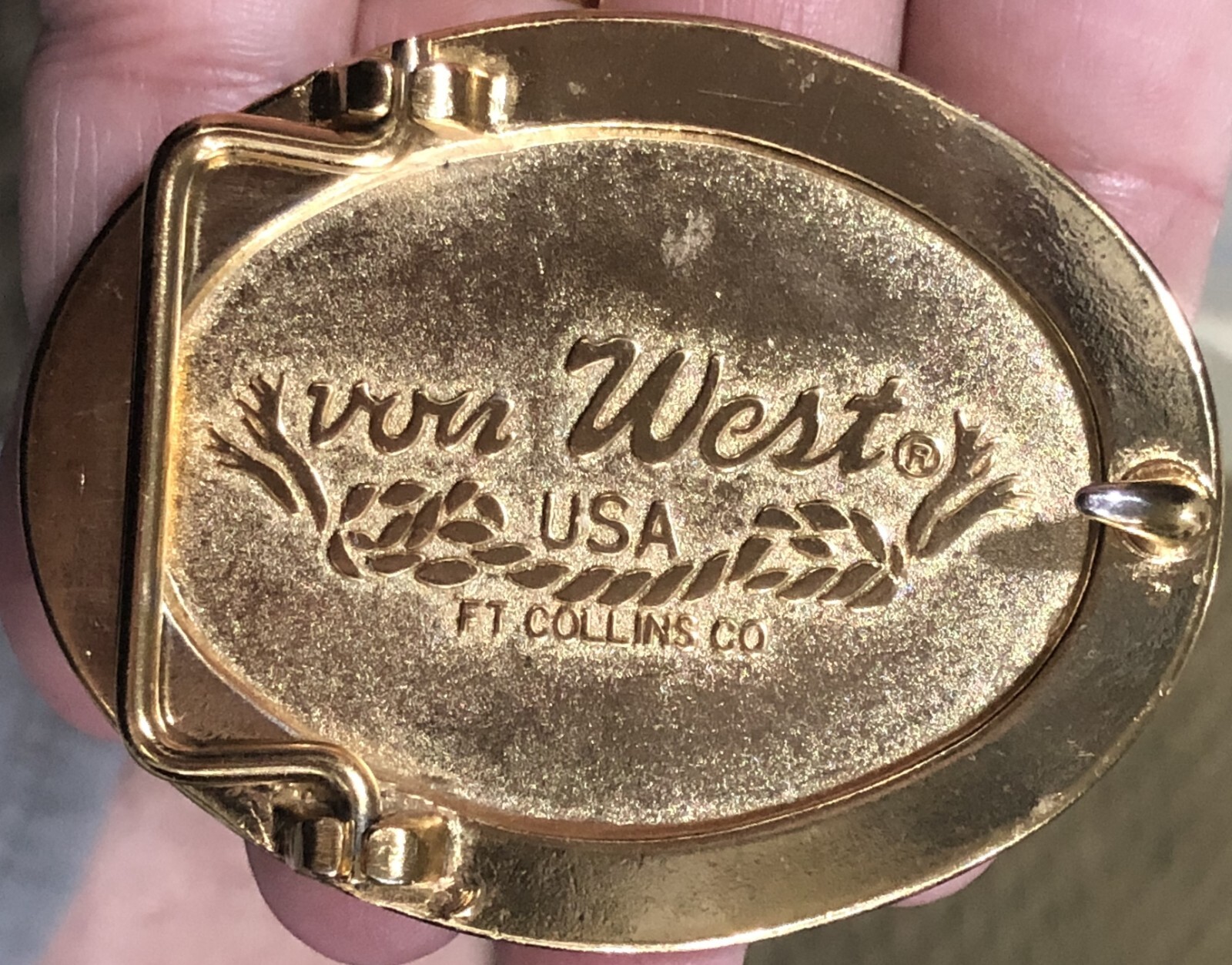 VINTAGE 1970S VON WEST~INLAID SHELL CASINGS~GUN BELT BUCKLE~FREE SHIPPING