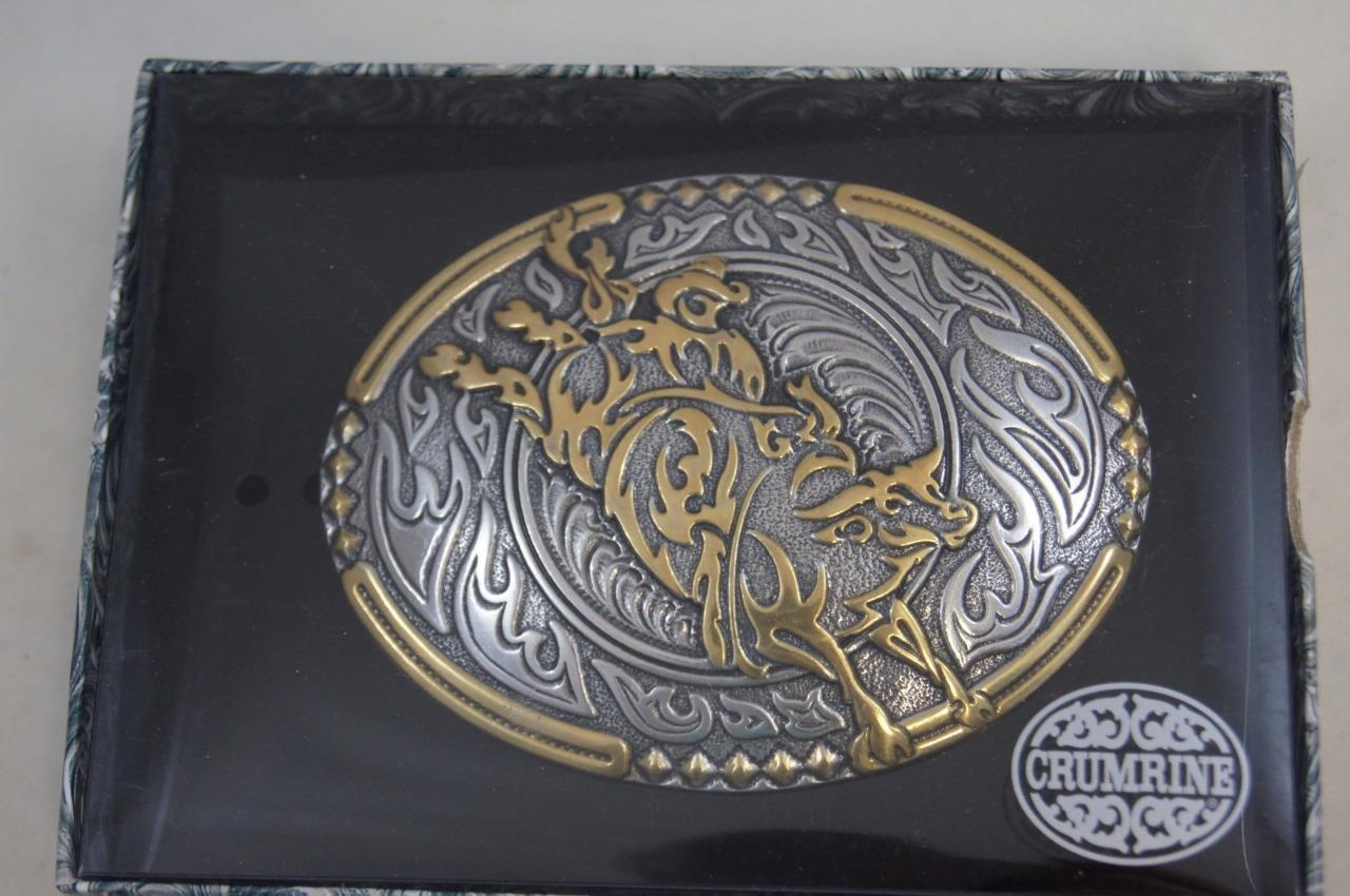 CRUMRINE Belt Buckle Antique Affliction BULL RIDER M&F Western 38010
