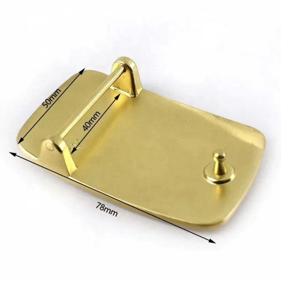 Engraved Solid Brass Belt Buckle Custom Personalized Monogrammed Buckle