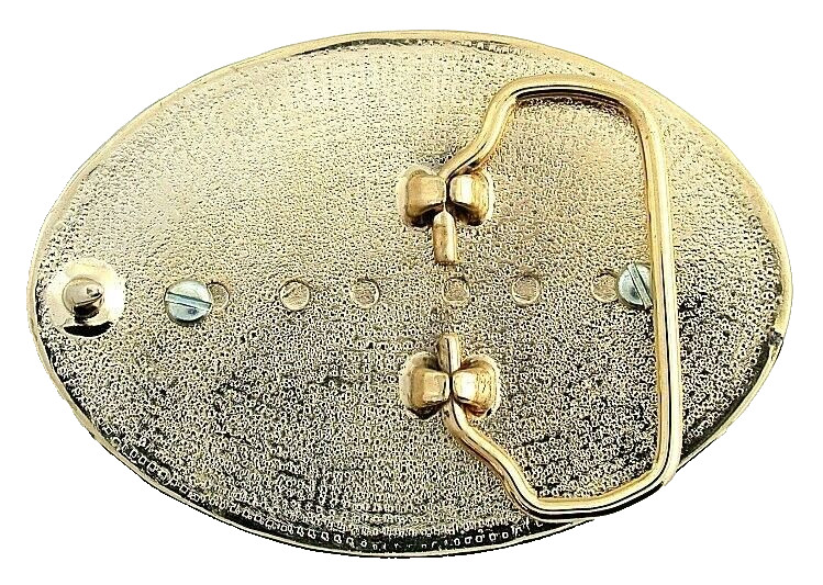 Gold Color Oval Western REAL 1921 Morgan Silver Dollar Belt Buckle EPBB67/61524