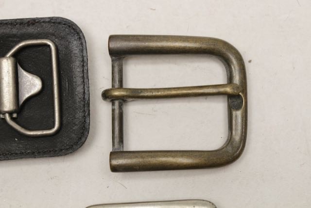 Lot of 9 Assorted Belt Buckles 1.5” Silvertone Brass Nickel Leather Crafter
