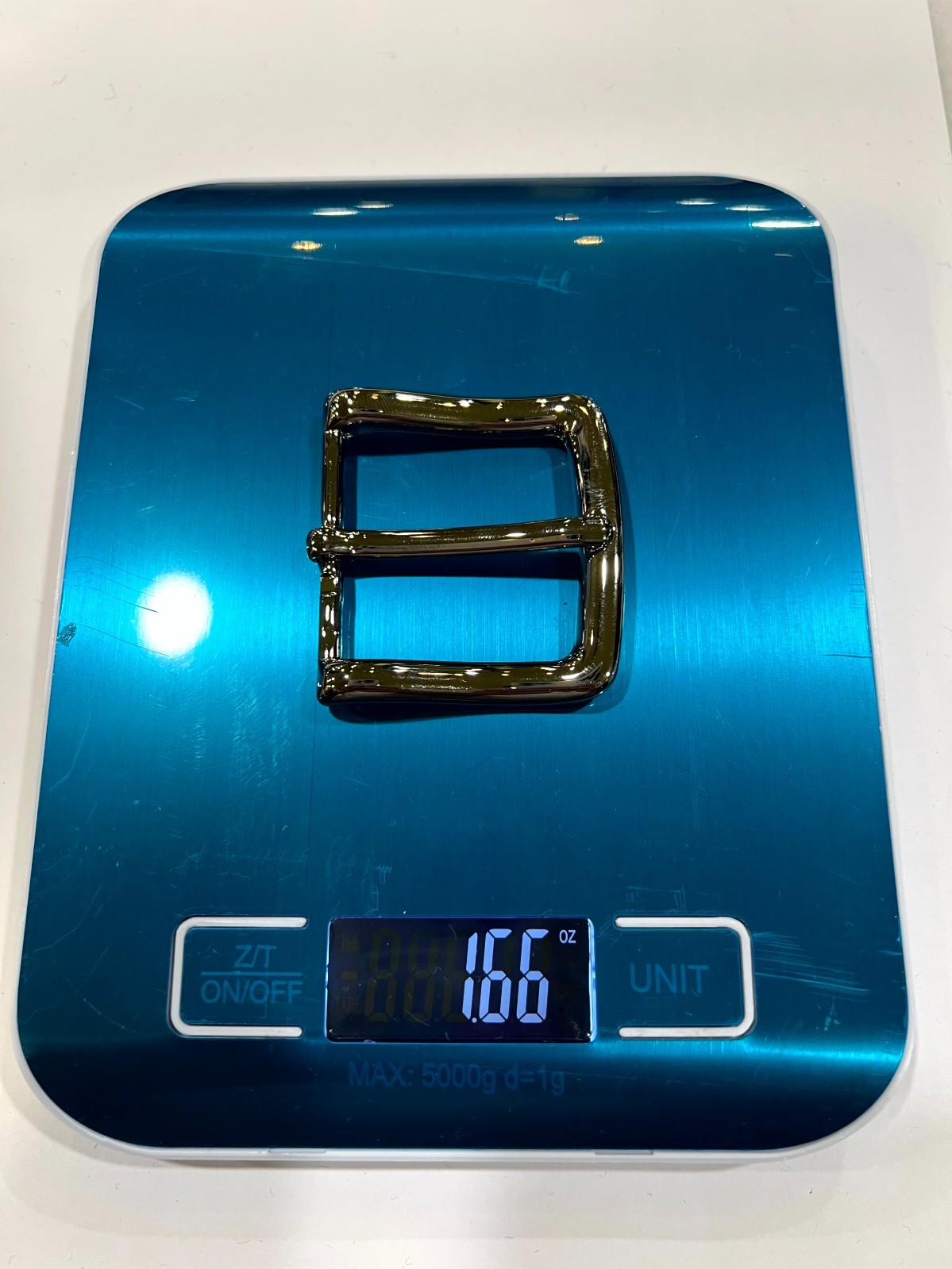 Solid Brass Polished Nickel Belt Buckle Made in Italy Fits 1.57&Prime; Belt Strap