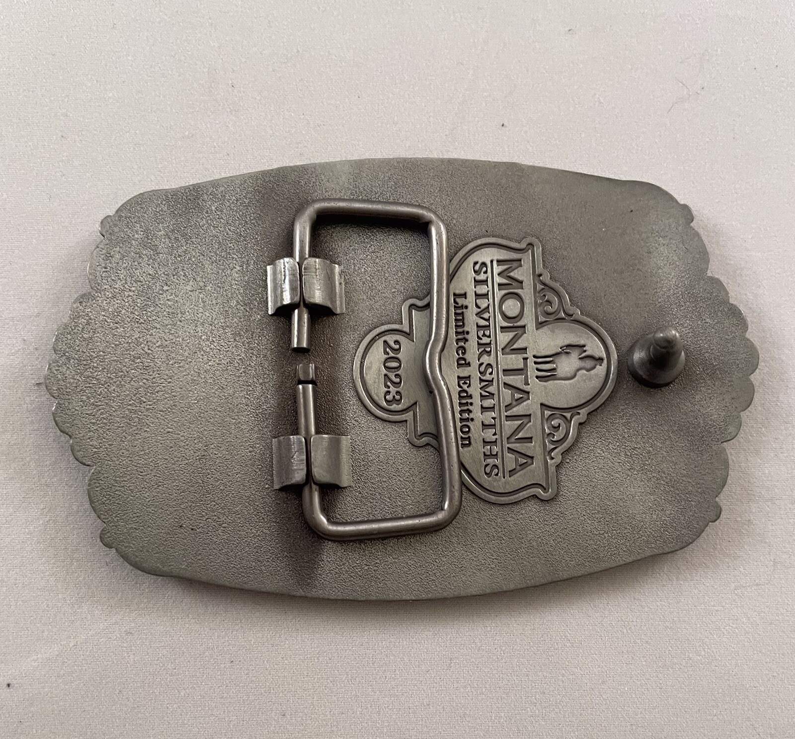 Pendleton Whisky 2023 “Let’er Buck” Belt Buckle- Montana Silversmiths- New