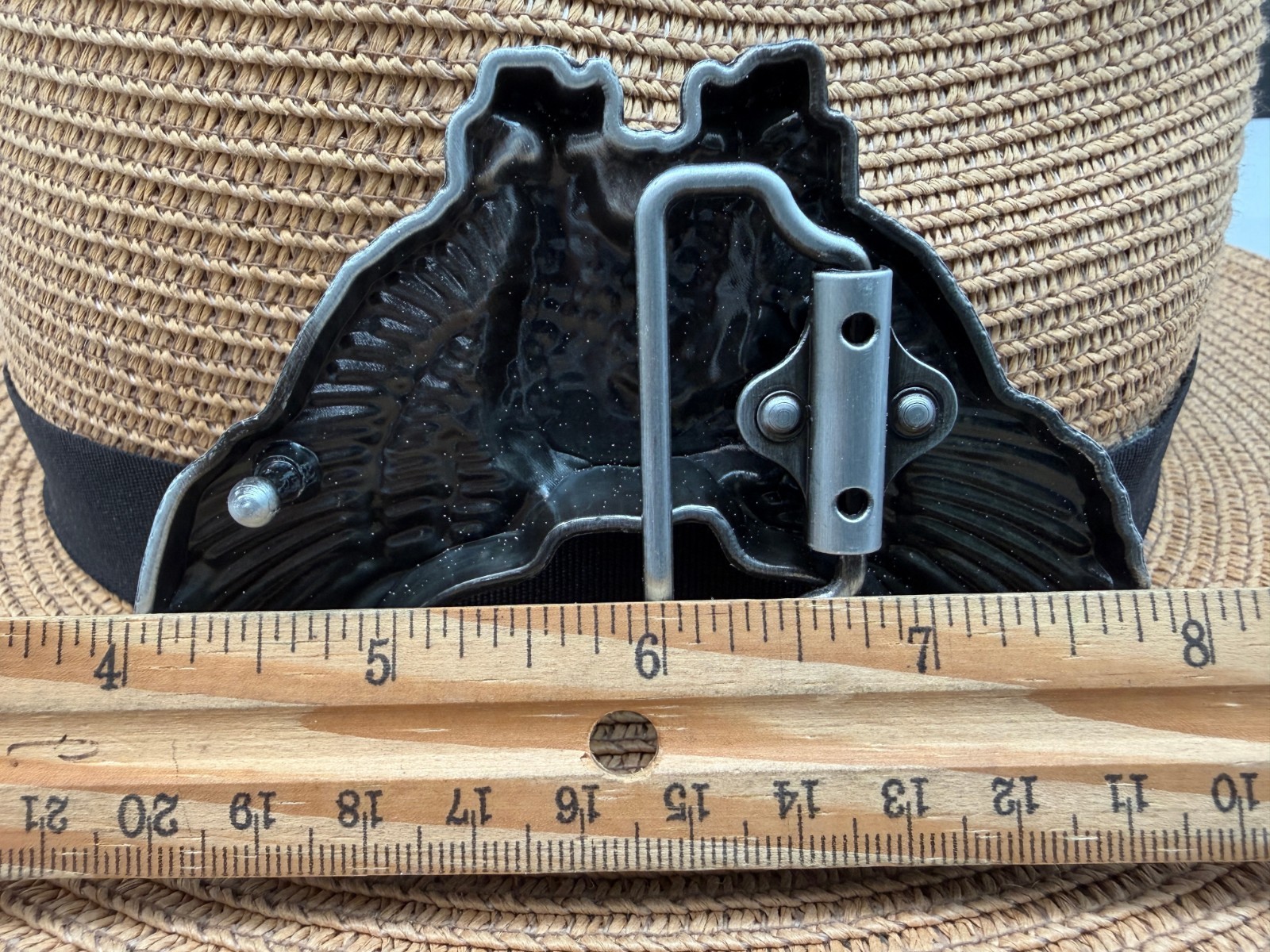 Antiqued Silver Retro Eagle Western Belt Buckle