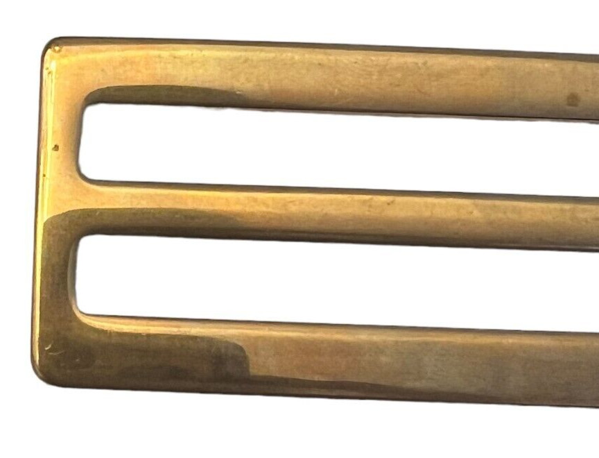US Military Belt Buckle Gold Plated Slotted Red Brass Class 1 Type I 2.25&Prime; USMC