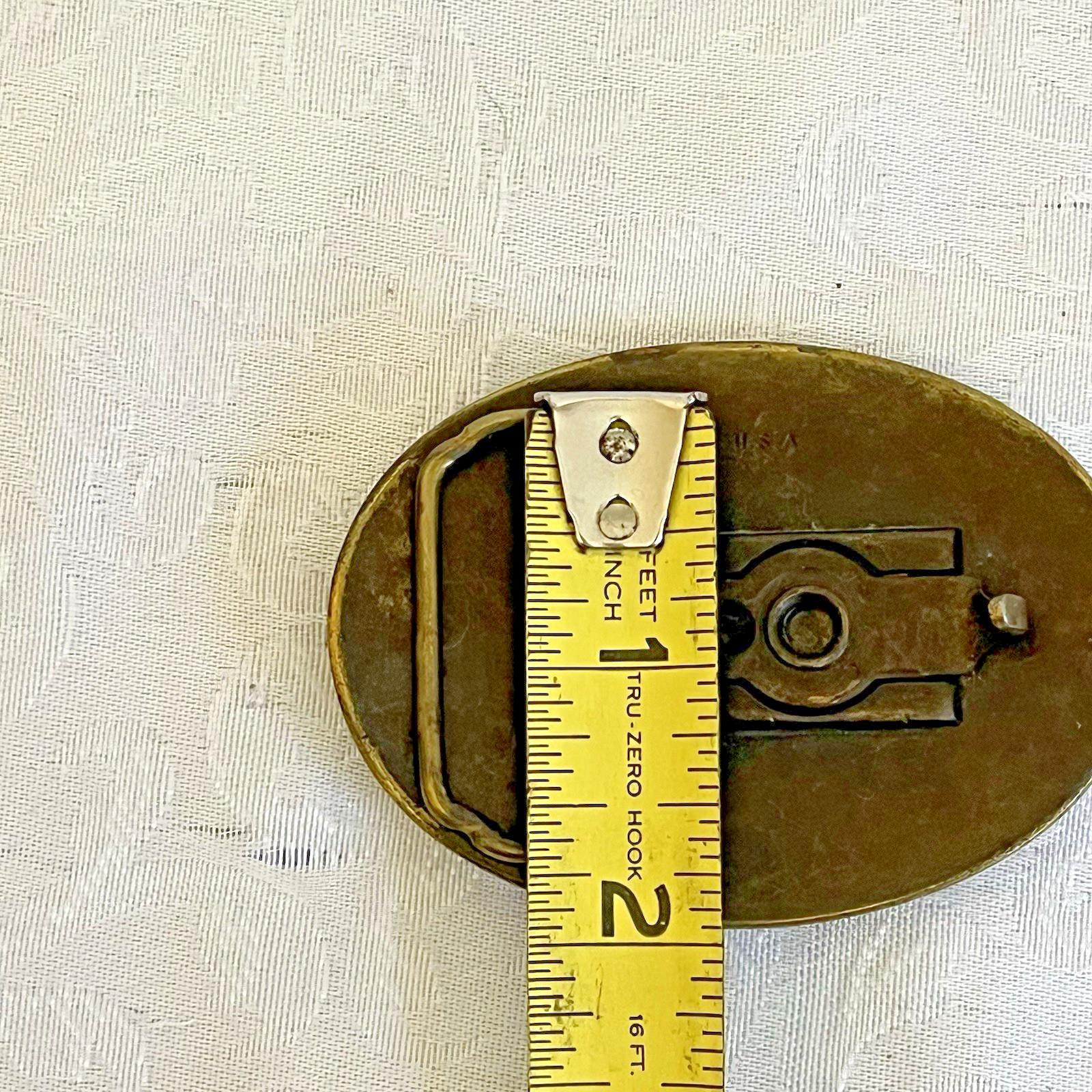 Vintage Long Haul Belt Buckle Bronze Tone Truck Driver USA Stagecoach Western
